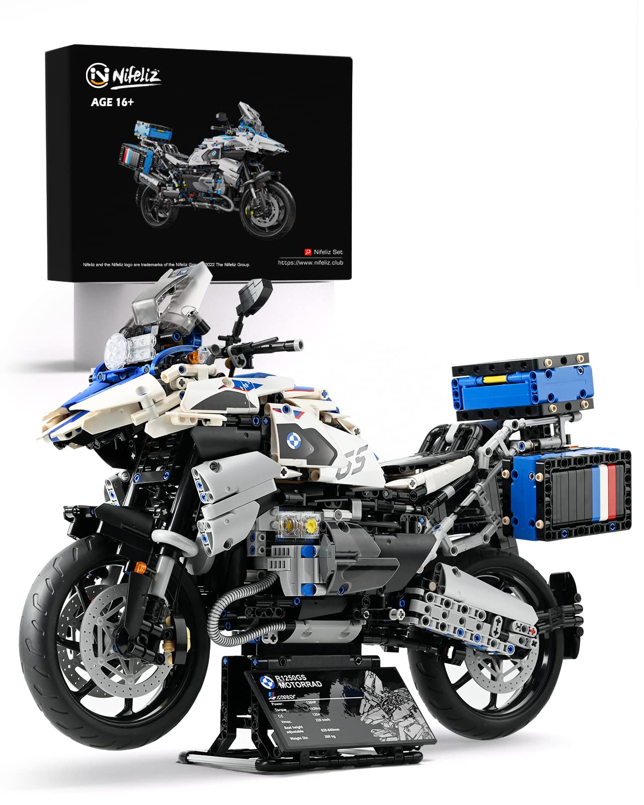 Nifeliz R125GX Motorcycle Toy Building Kit, Build a Stylish Motorcycle Display Model, Collectible Motorcycle Model Building Kit for Adults (2369 PCS)