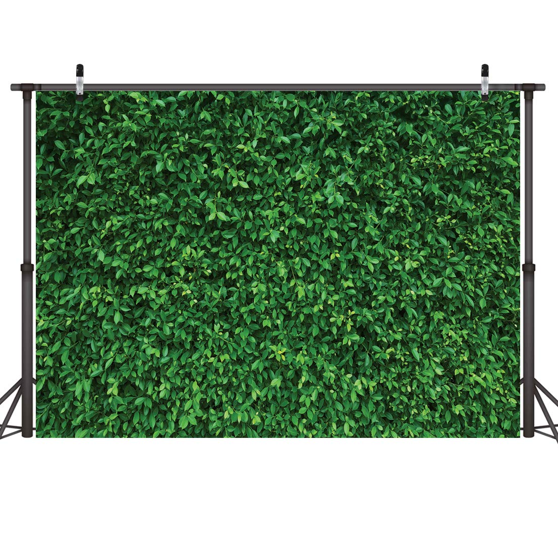 LYWYGG 5X3FT Green Leaves Photography Backdrops Mmicrofiber Nature Backdrop Birthday Background for Birthday Party Seamless Photo Booth Prop Backdrop CP-87-0503