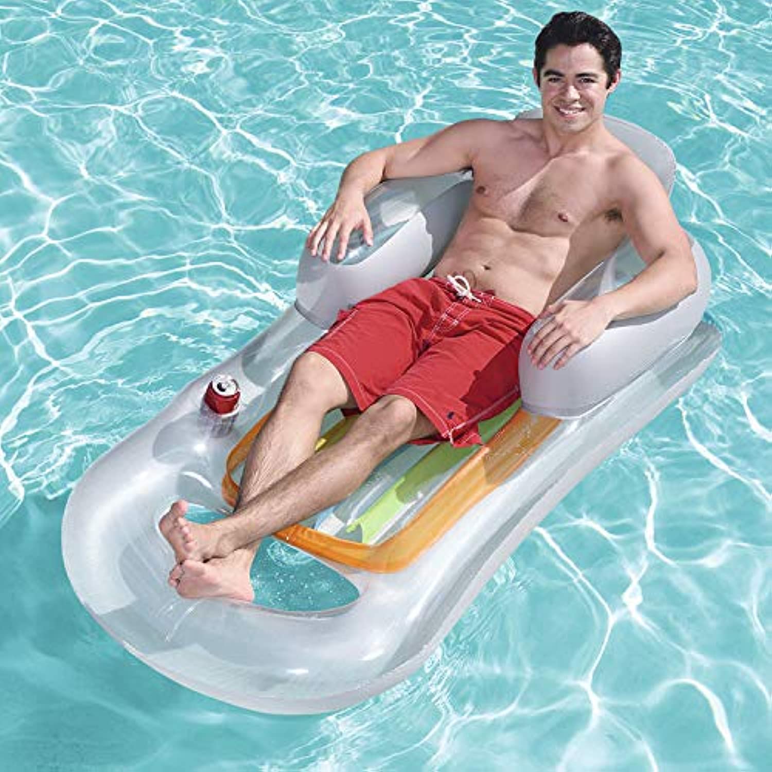 NP Floating Bed Inflatable Pool Float Summer Outdoor Inflatable Beach Swimming Pool Float Water Lounger,Portable Inflatable Recliner,Comfortable Floating Bed & Floating Chair, Pool Raft for Adult