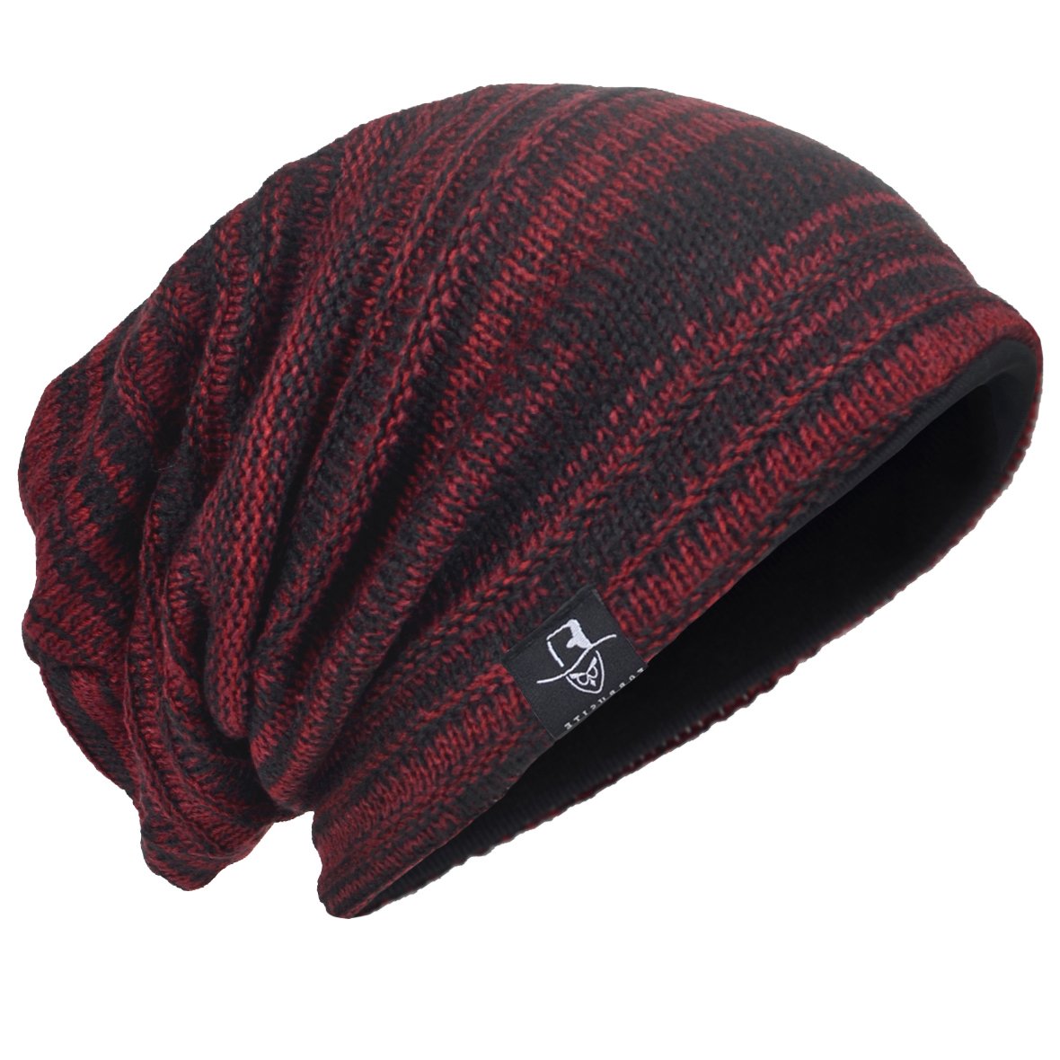 Men Oversize Skull Slouch Beanie Large Skullcap Knit Hat