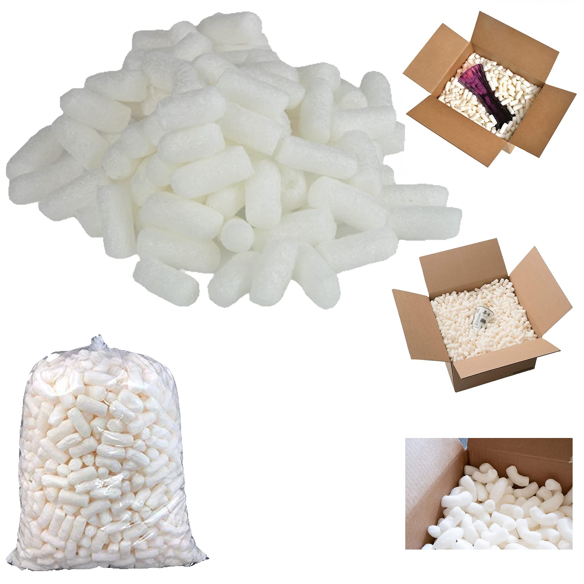 BBP Express Eco Loose fill Packaging Packing Peanuts Chips Biodegradable Void Filling Filler (7.5 x Cubic Feet)