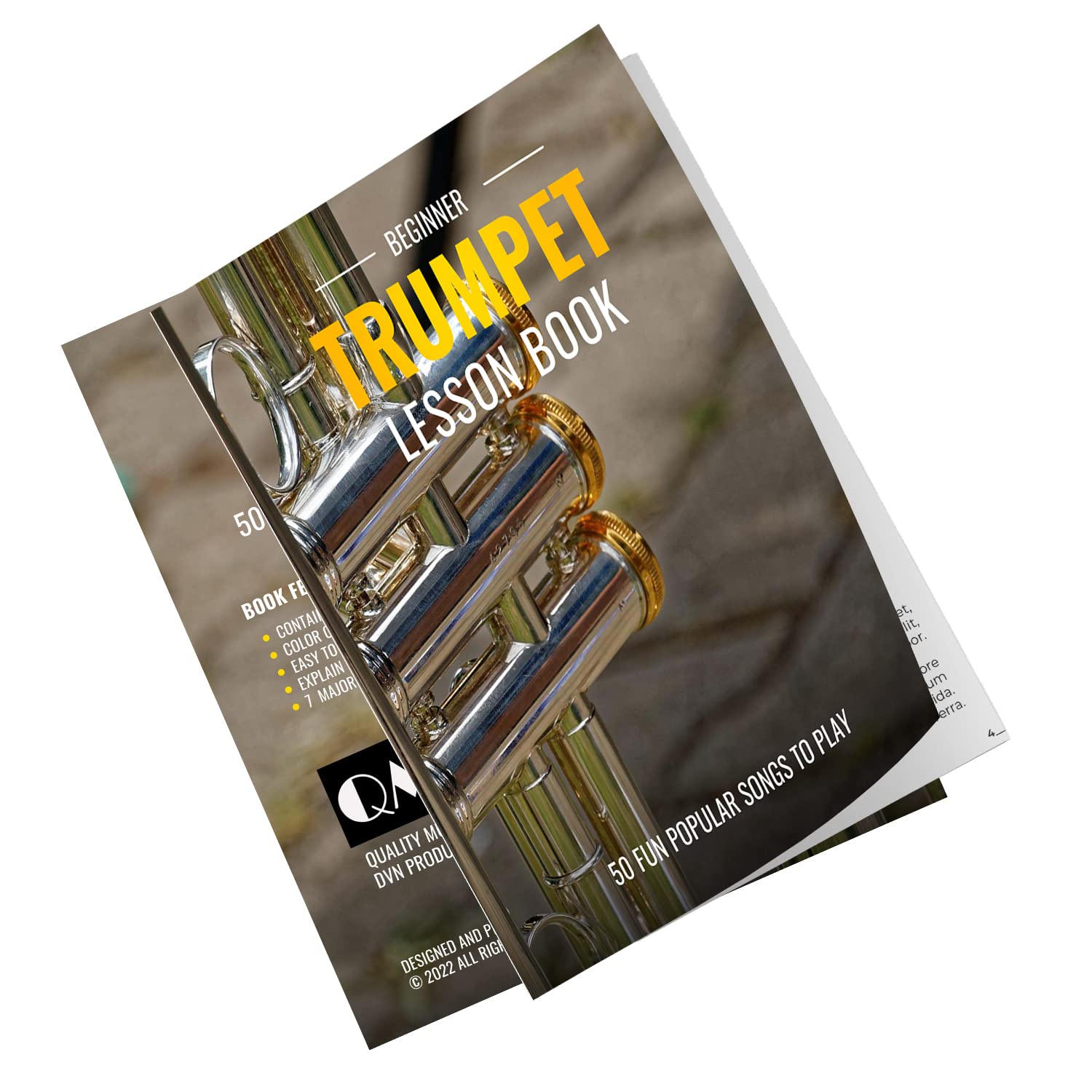 Beginner Trumpet Lesson Book, Suitable for all Levels, Color Coded Notes, 50 Amazing & Popular Songs