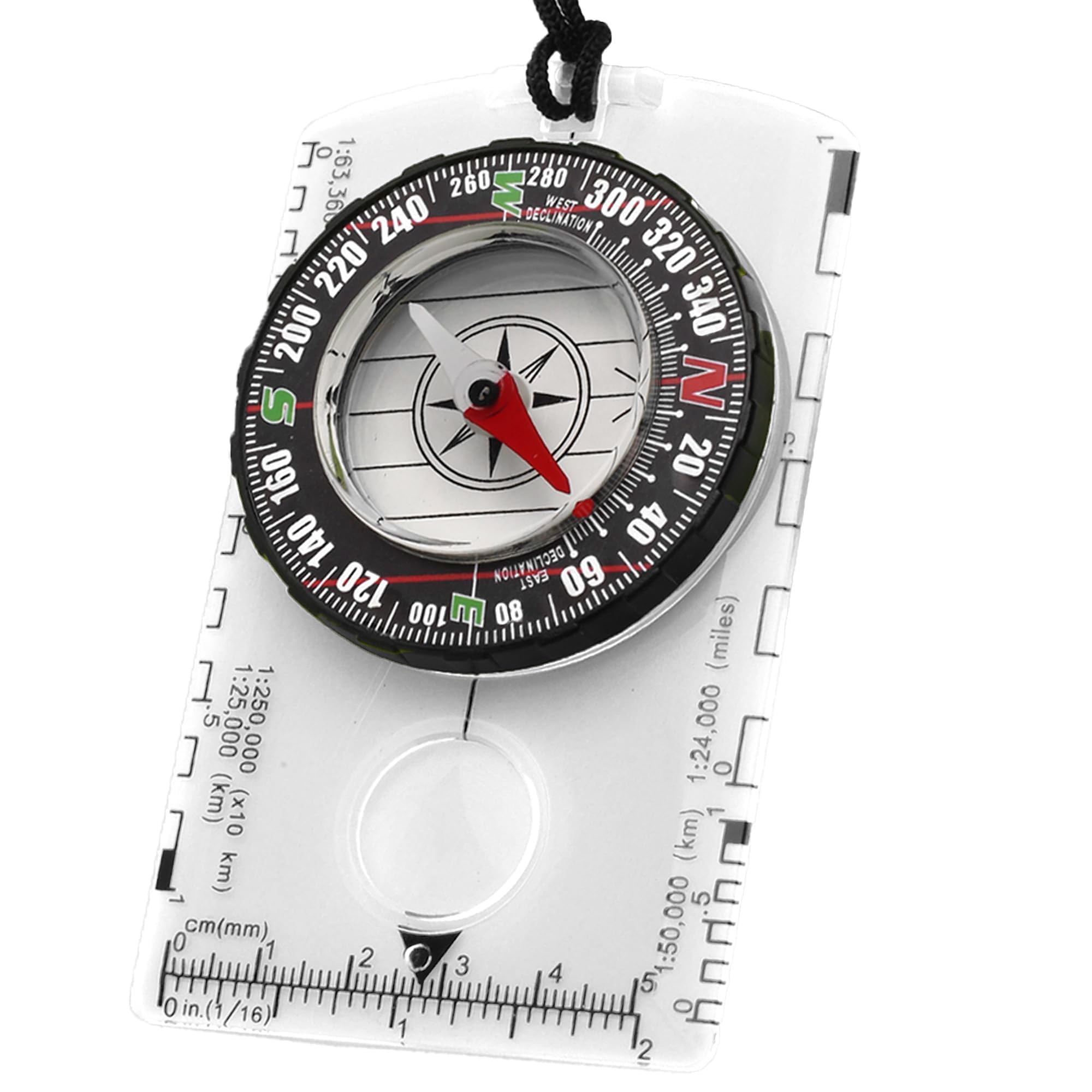 Excefore Orienteering Map Compass, Advanced Scout Compass Camping and Navigation, Waterproof & Lightweight Small Survival Compass, Suitable for Hiking, Camping, Orienteering, Hunting