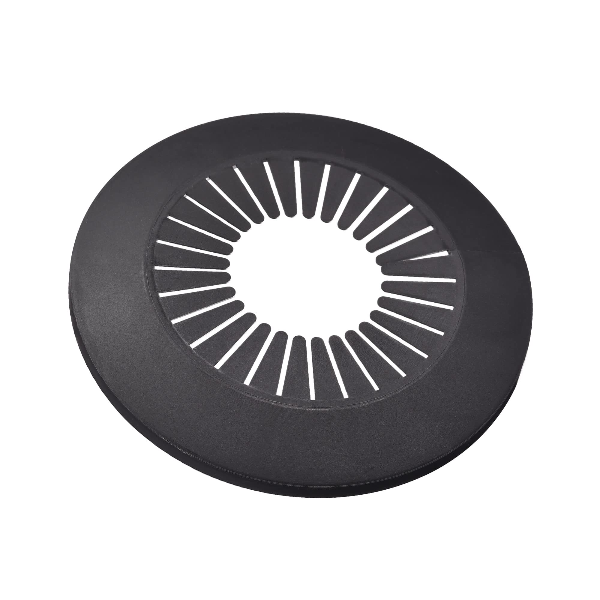 sourcing map Pipe Cover Decoration, 60mm-74mm PP Plastic Escutcheon Water Pipe Drain Line Cover Black 4pcs