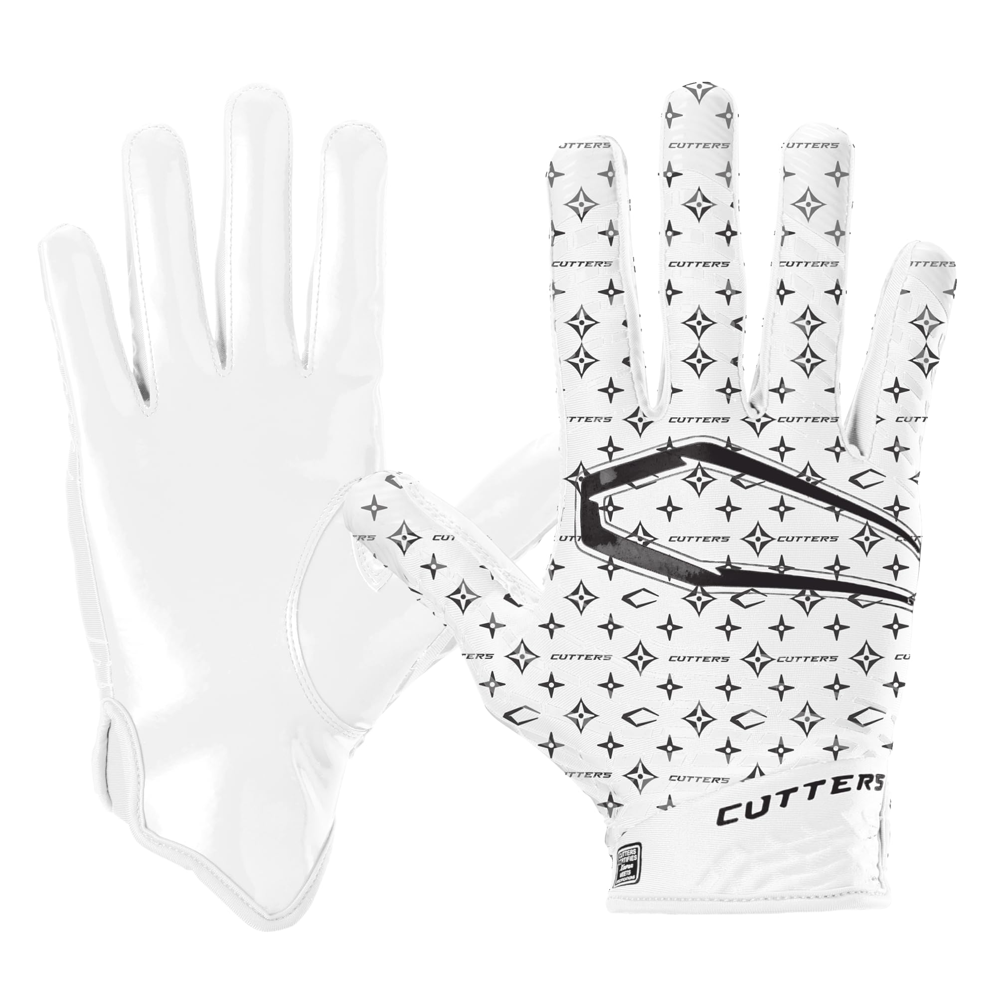 Cutters CG10600-90163-S Rev 5.0 Youth Receiver Gloves LE White/Black Lux S