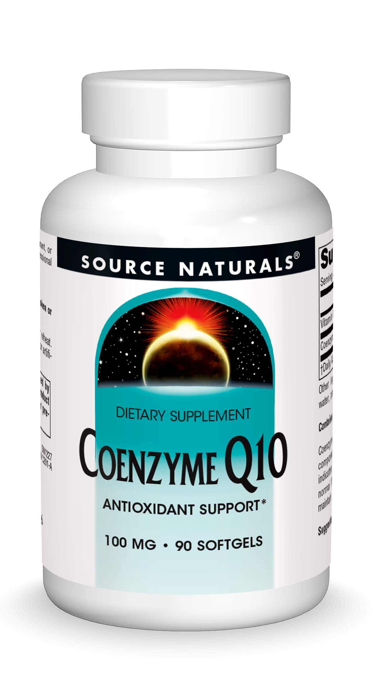 Source Naturals Coenzyme Q10 Antioxidant Support 100 mg for Heart, Brain, Immunity, & Liver Support - 90 Softgels