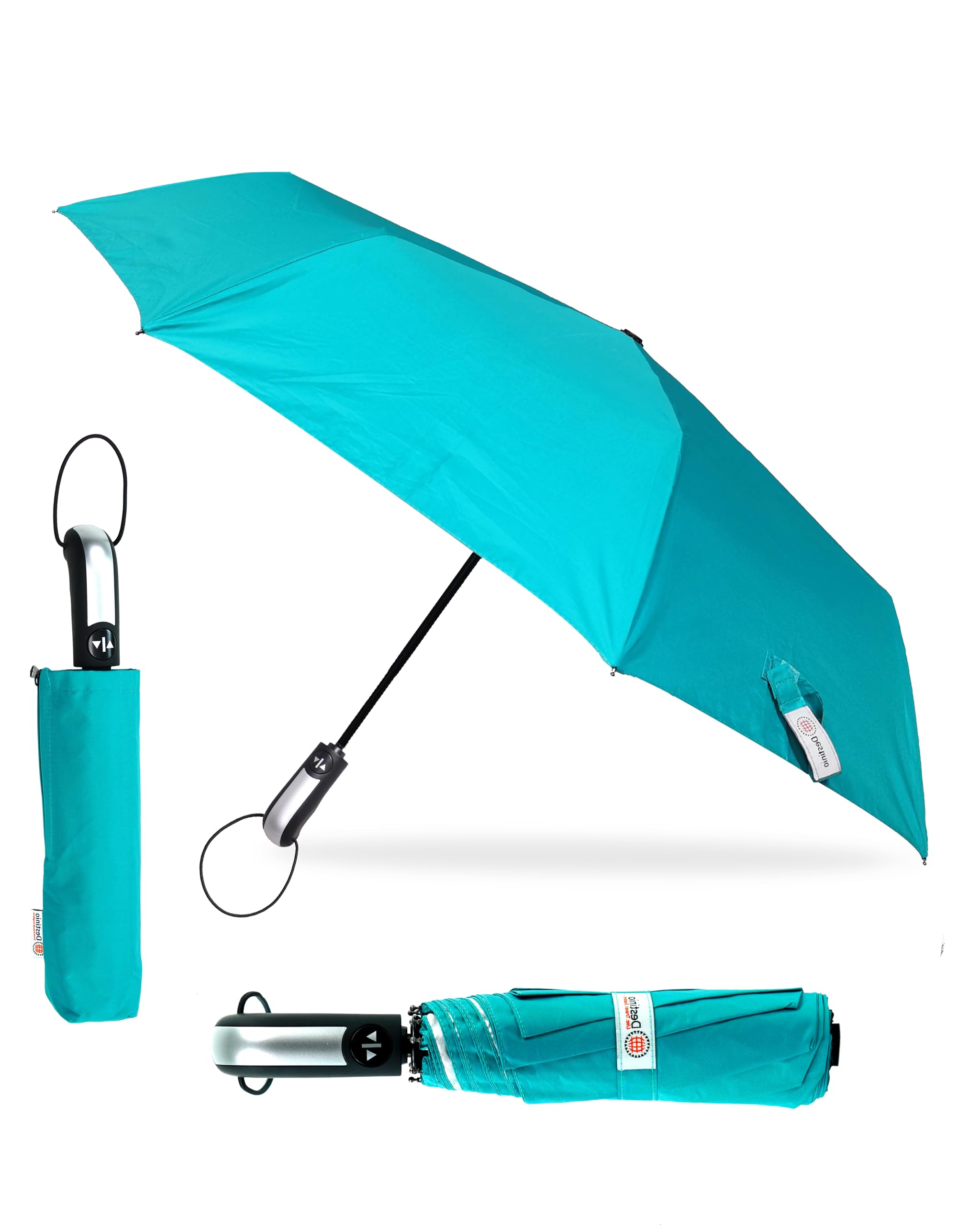 DestinioUmbrella for Men - Automatic Large Size Foldable Umbrella with Travel Cover for Man and women - 3 fold Windproof umbrella