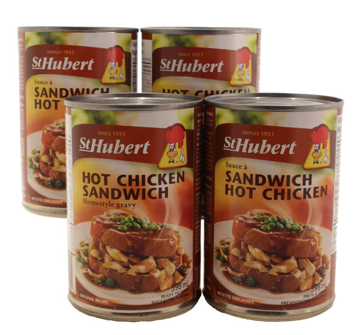 St Hubert Hot Chicken Sandwich Homestyle Gravy, 398ml / 13.5 Oz Cans (Pack of 3) {Imported from Canada}