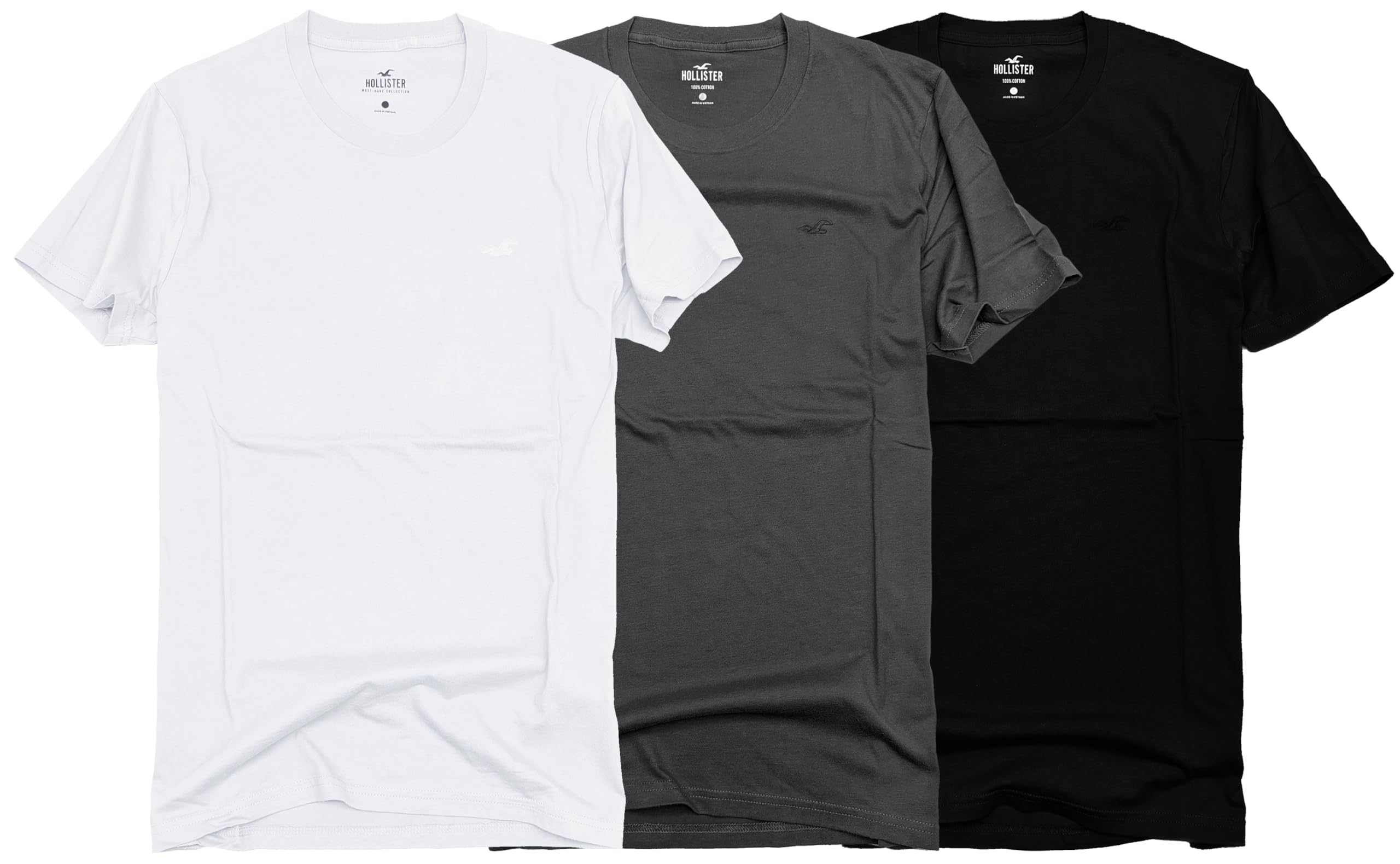 Hollister Men's Must-Have Cotton T-Shirt 3-Pack