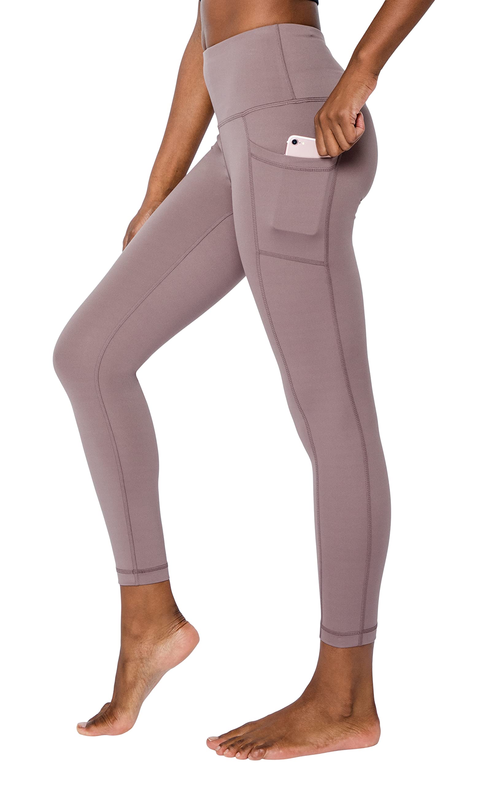 Yogalicious High Waist Ultra Soft Lightweight 7/8 Leggings with Pockets