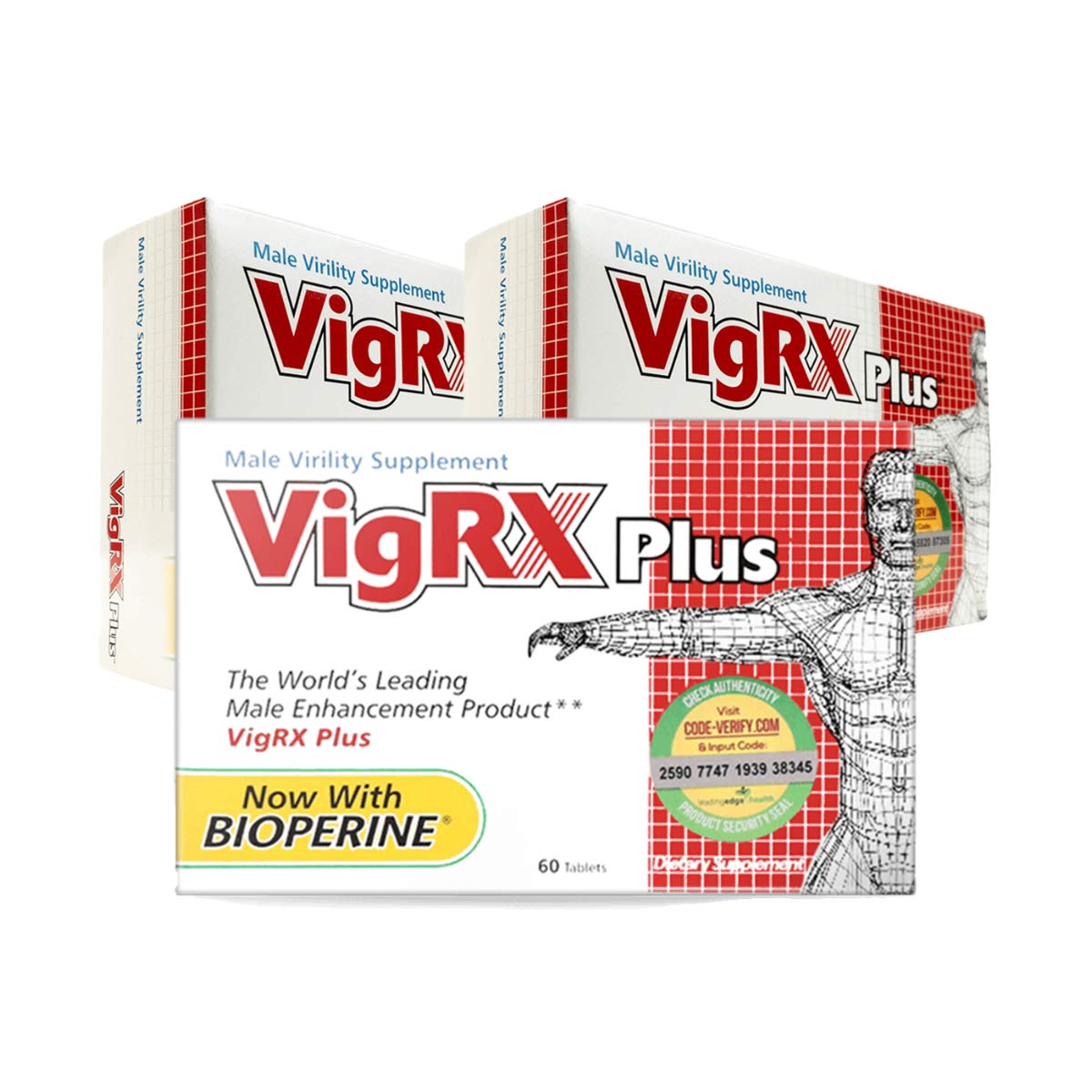 Male Virility Herbal Dietary Supplement Pill - 60 Tablets (3 Box)