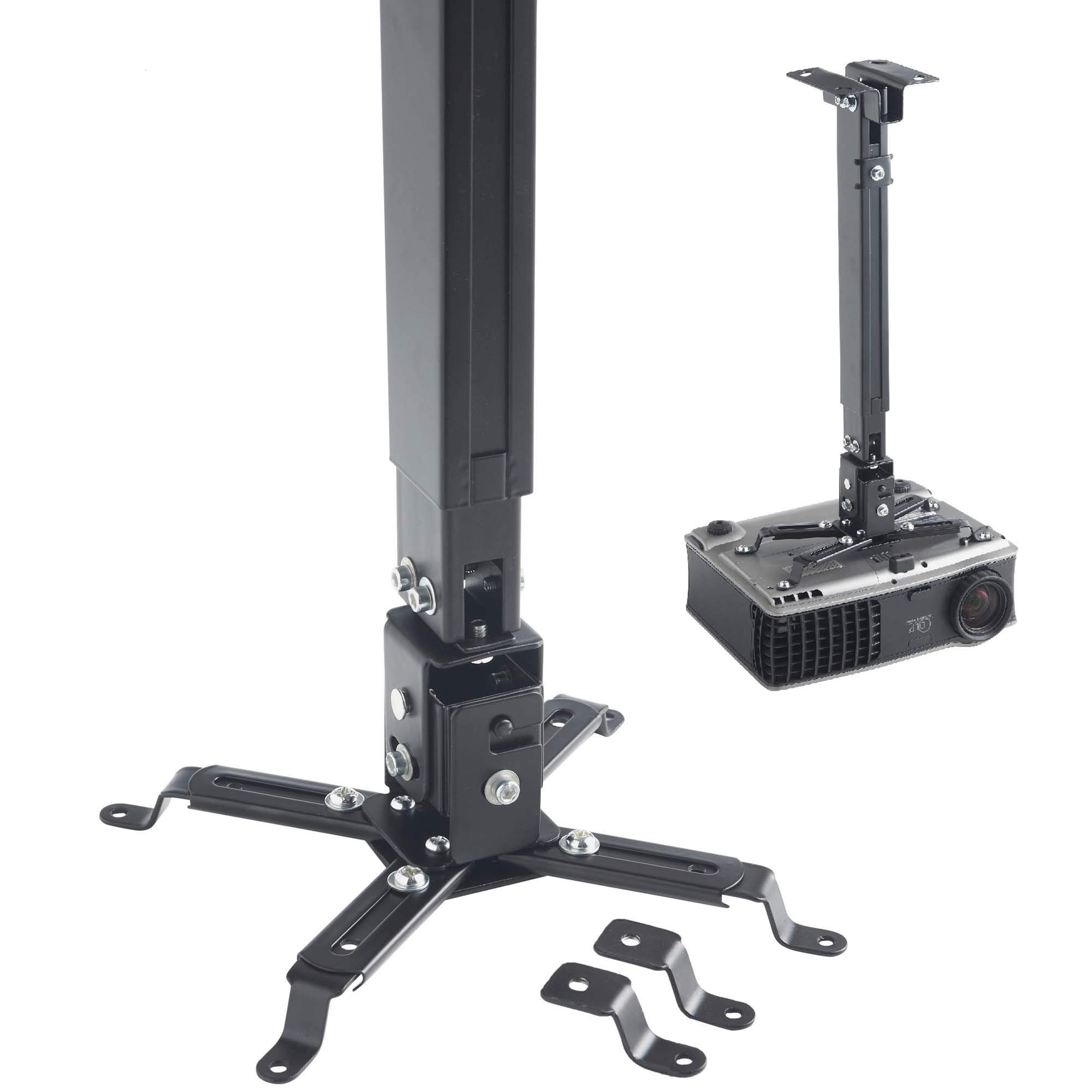 VonHaus Universal Projector Ceiling Mount, Adjustable Height up to 25.5 inches, Swivels 30 Degrees & Tilts 15 Degrees