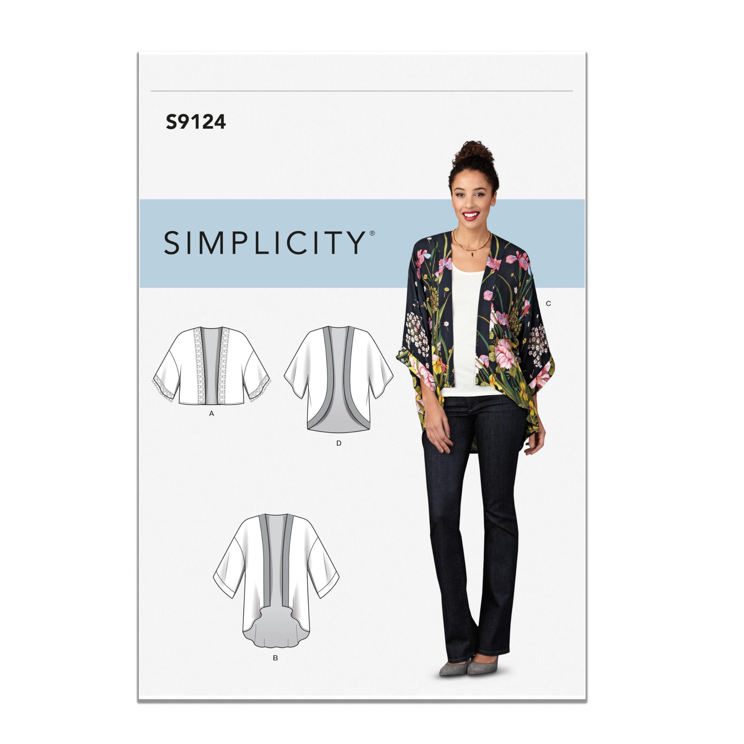 SimplicitySewing Pattern S9124 Misses' Jackets, Various, A (XXS-XS-S-M-L-XL-XXL)