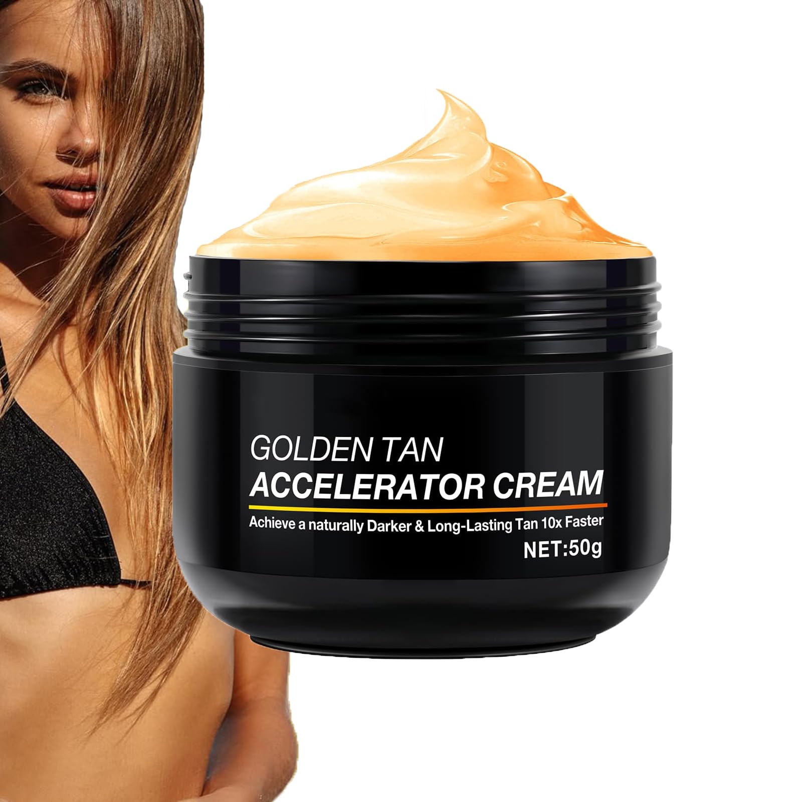 50g Tanning Gel, Tanning Accelerator Cream, Long Lasting Sunbed Cream, Effective in SunBeds & Outdoor Sun Rapid Tanning Cream, for Reduce Sun Exposure Or Sunbeds Achieve a Natural Tan with Natural