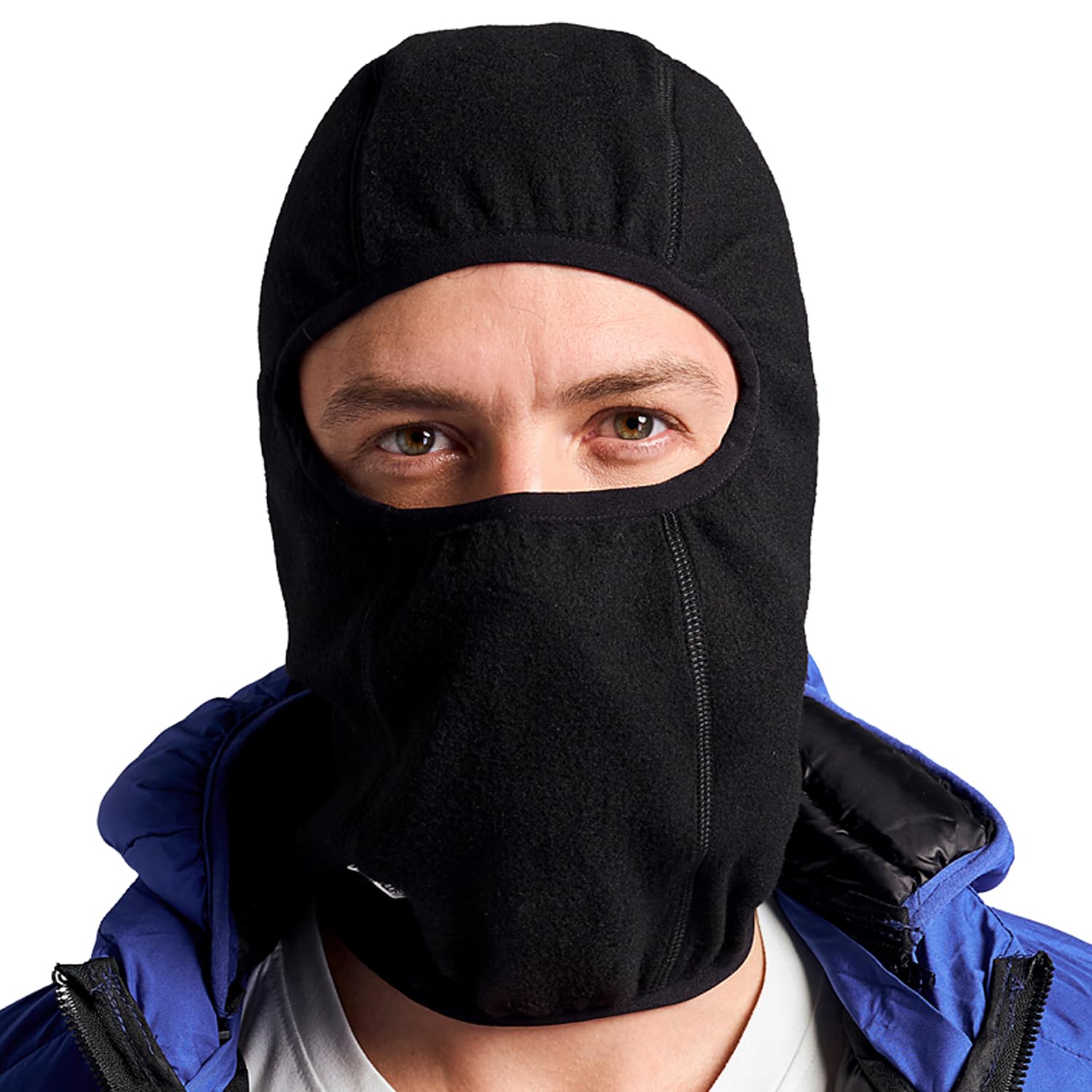 Boldfit Full Face Mask for Bikers in Winter Balaclava for Men Face Mask Winter Wear for Men & Women Ski Winter Mask for Men Soft Fleece Neck Warmer Mens Winter Accessories Mask - Free Size Black