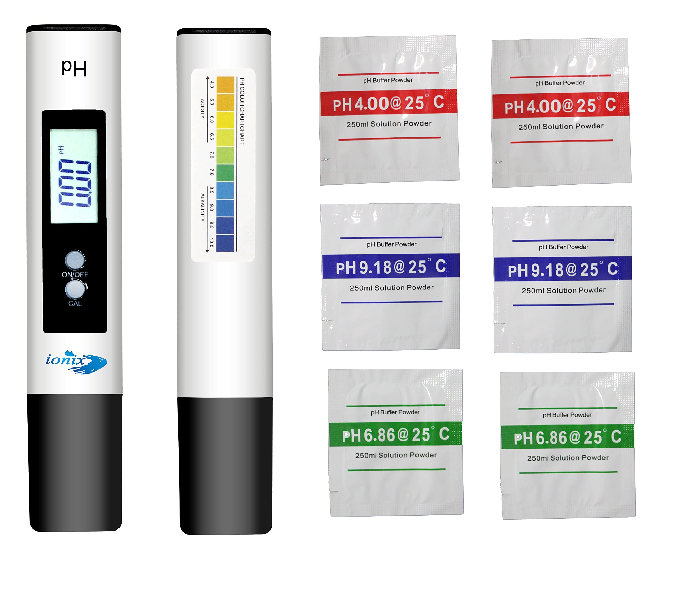 IONIX Ph Meter with 6 Buffers | ph Meter for Water Testing | ph Meter | ph Meter for Water Testing | High Accuracy with 0.00-14.00ph ph Tester Temperature and Water Quality Test