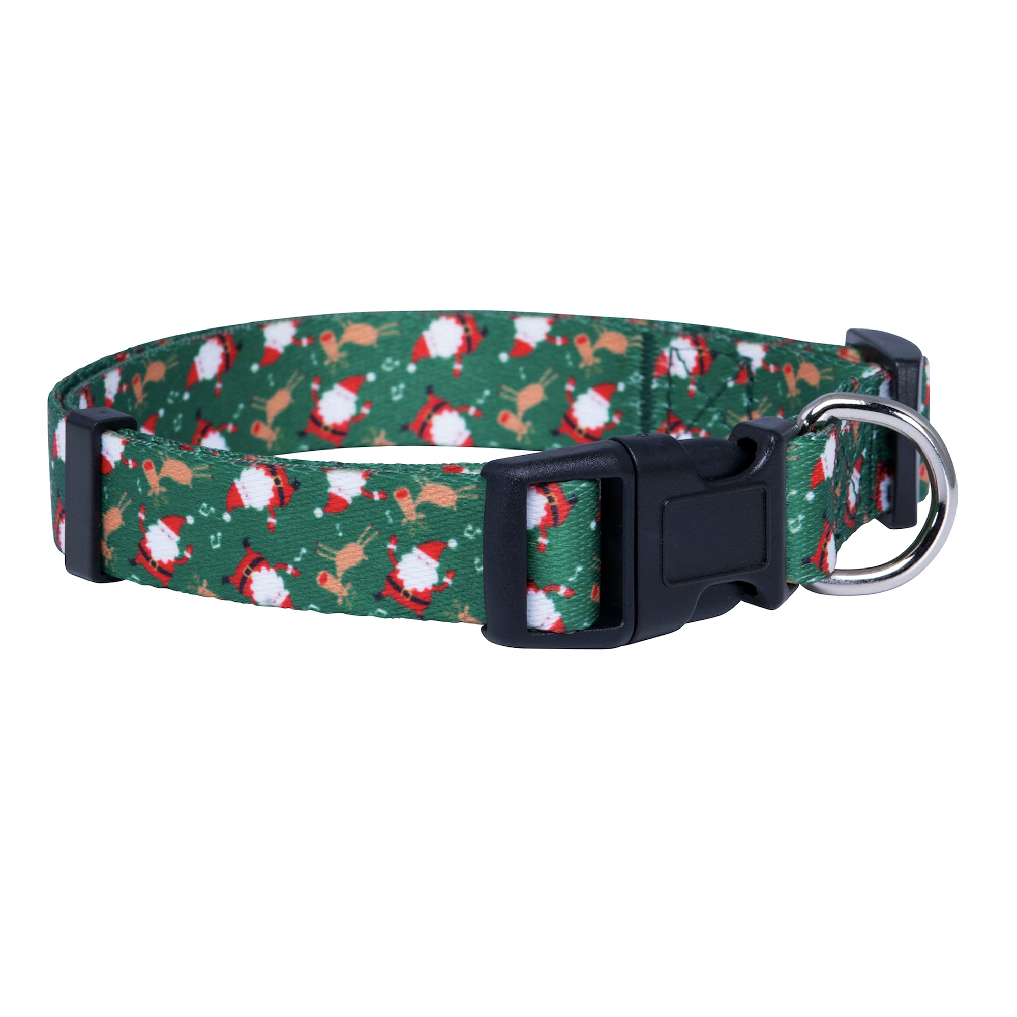 Native Pup Christmas Dog Collar (Large, Santa & Reindeer)