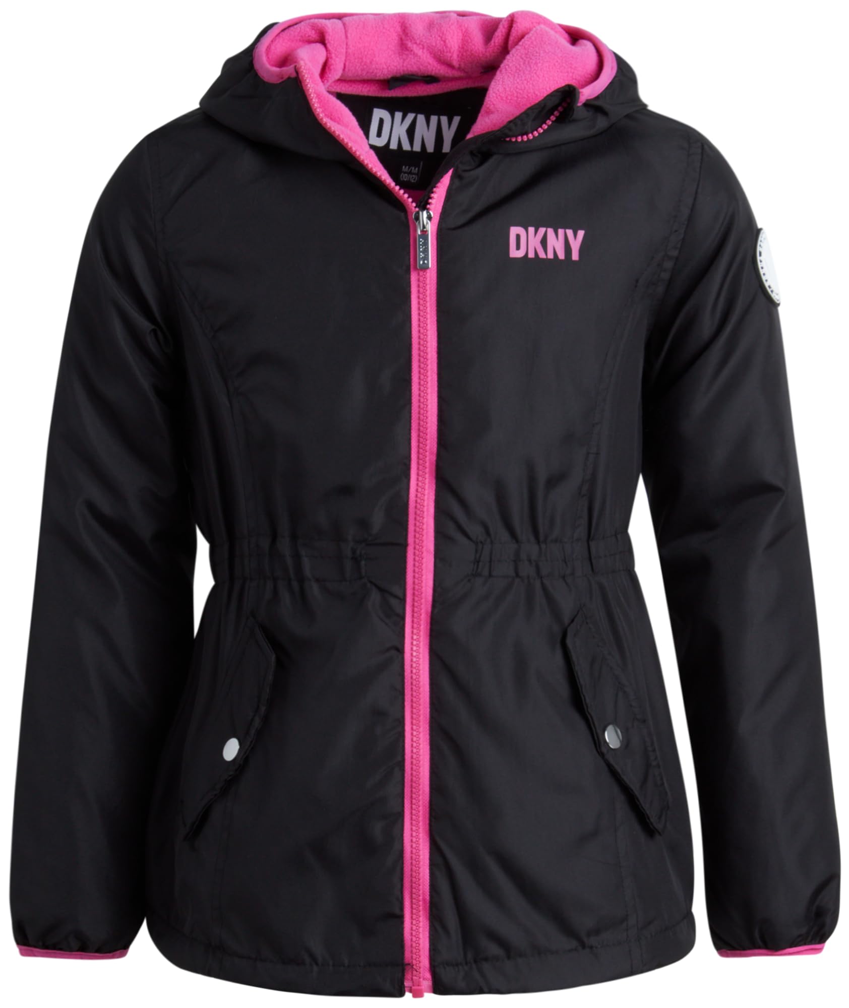 DKNYGirls' Jacket – Lightweight Polar Fleece Lined Anorak Jacket - Weather Resistant Coat for Girls (7-16)