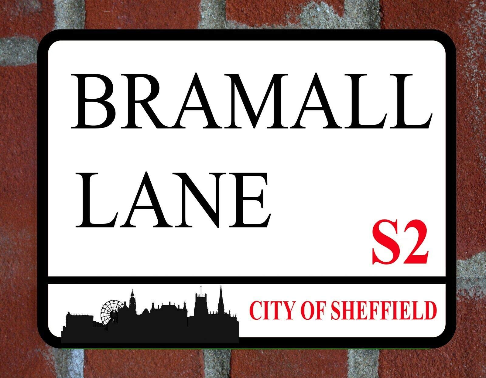 LBS4ALL SHEFFIELD UNITED BRAMALL LANE Metal Sign FOOTBALL STREET Man cave Wall Plaque