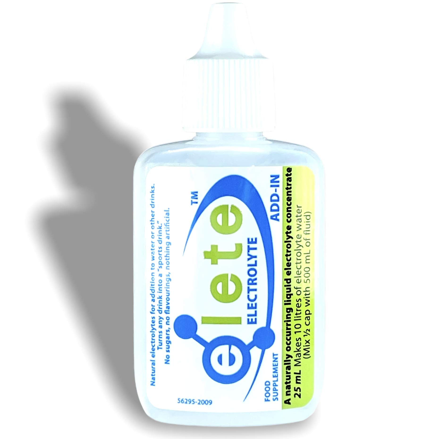 Elete Electrolyte Hydration Concentrate, 25ML Refillable Pocket Bottle. 4 Key Ionically Charged Electrolytes and 70 Trace Minerals. Makes 10 Litres