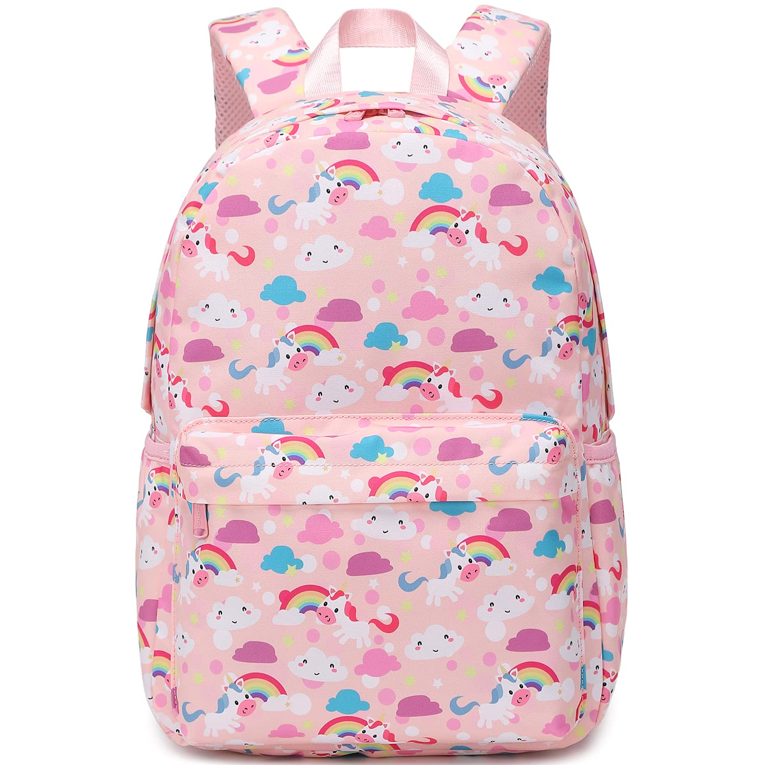 abshooCute Lightweight Little Kids Backpacks for Boys and Girls Preschool Backpack With Chest Strap (Unicorn Pink)