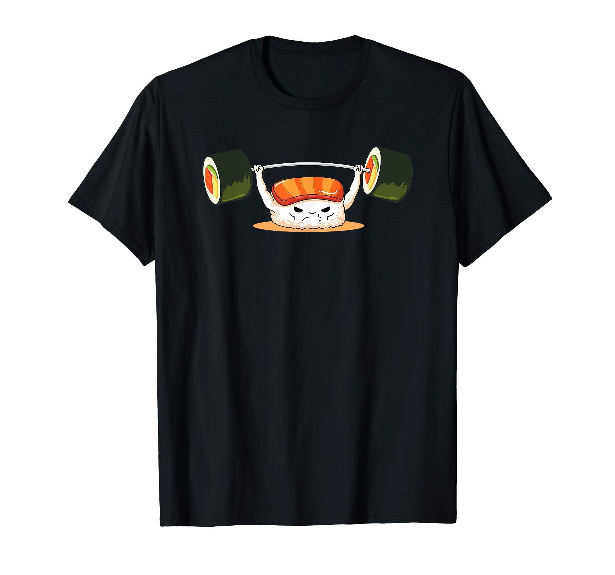 Funny Sushi Weight Lifting I Love Sushi Rolls Gym Fitness T-Shirt