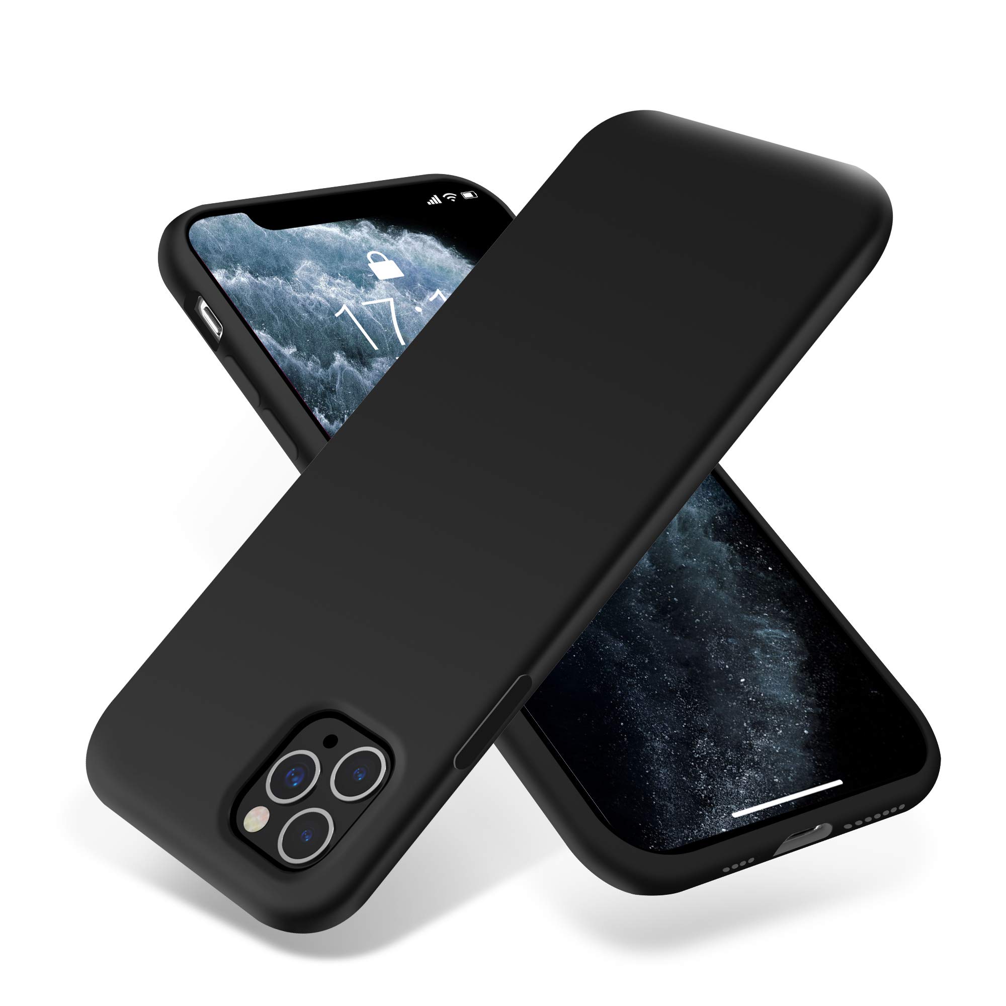 OTOFLY iPhone 11 Pro Max Case,Ultra Slim Fit iPhone Case Liquid Silicone Gel Cover with Full Body Protection Anti-Scratch Shockproof Case Compatible with iPhone 11 Pro Max Black