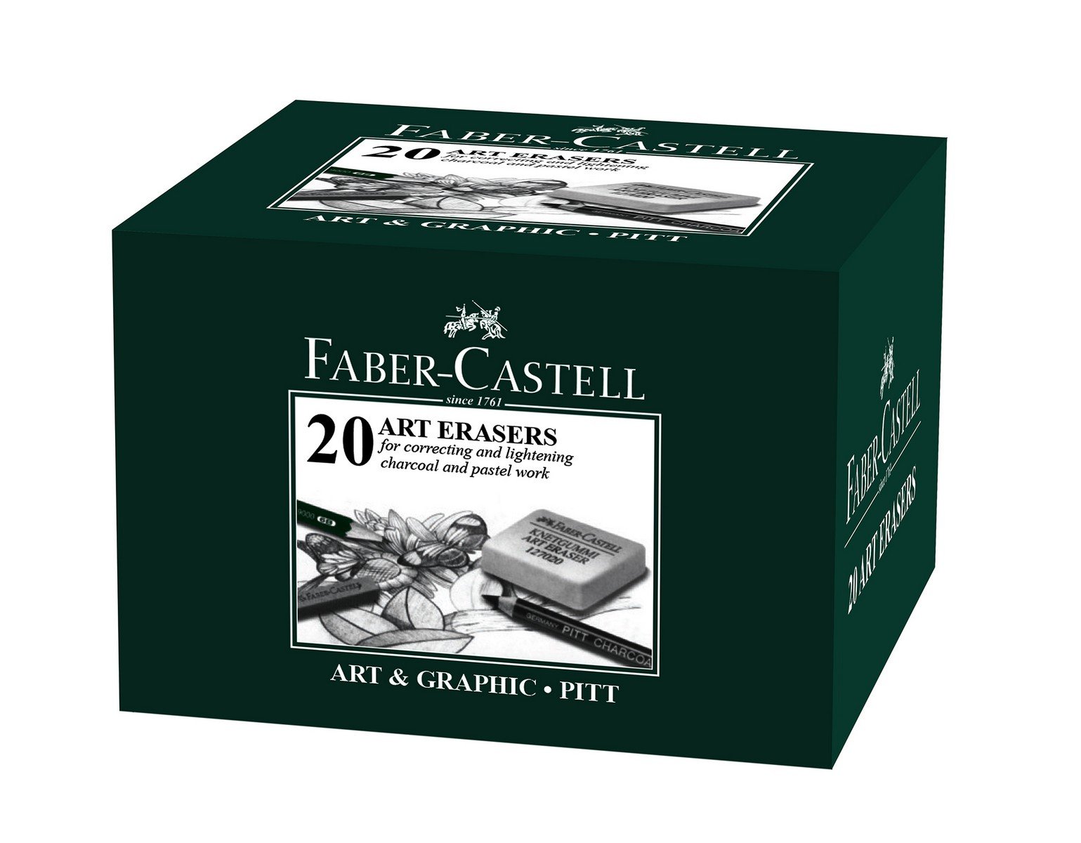 Faber-Castell Art Eraser - Pack of 20 (Grey)