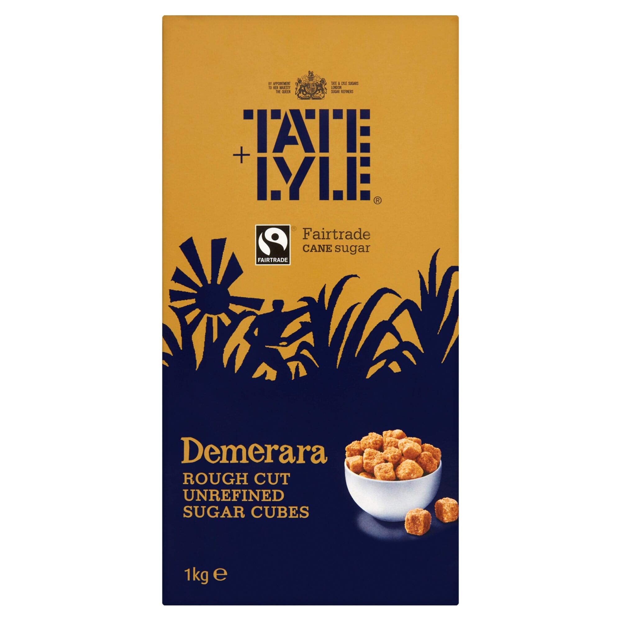 Tate and Lyle Fairtrade Demerara Rough Cut Sugar Cubes 1 kg