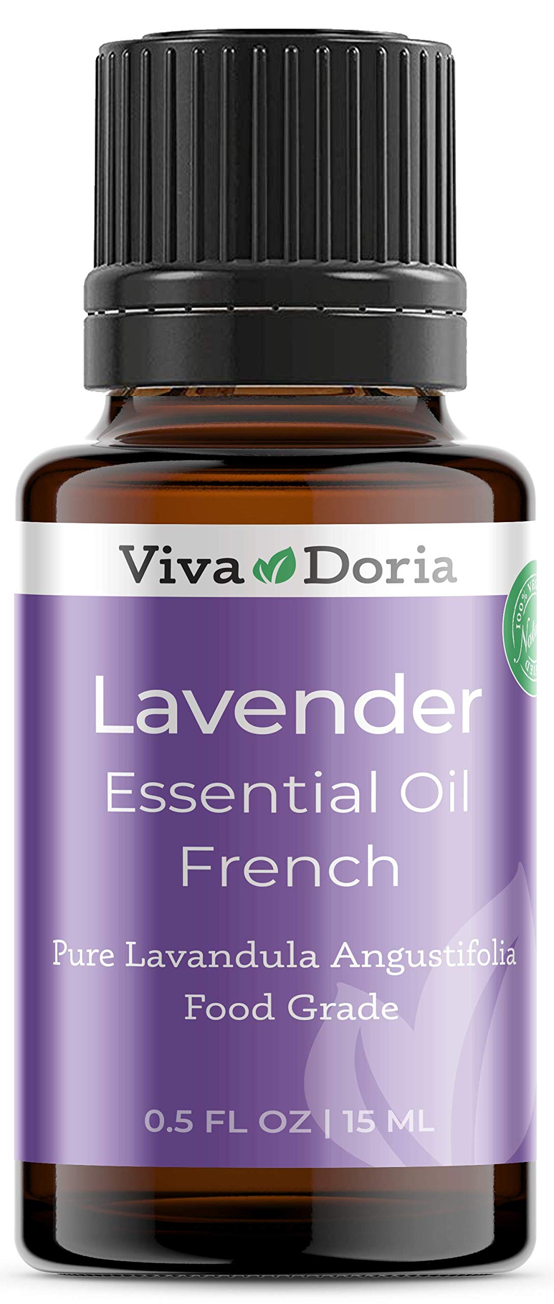 Viva Doria Lavender Essential Oil, 100% Pure, Natural Essential Oil, Undiluted, for Aromatherapy | Food Grade, 15 mL (0.5 Fluid Ounce)