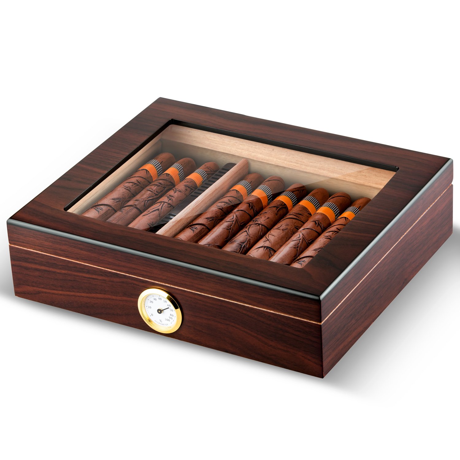 Gaoduan Humidor Handmade Wood Cigar Box, 20-25 Pieces