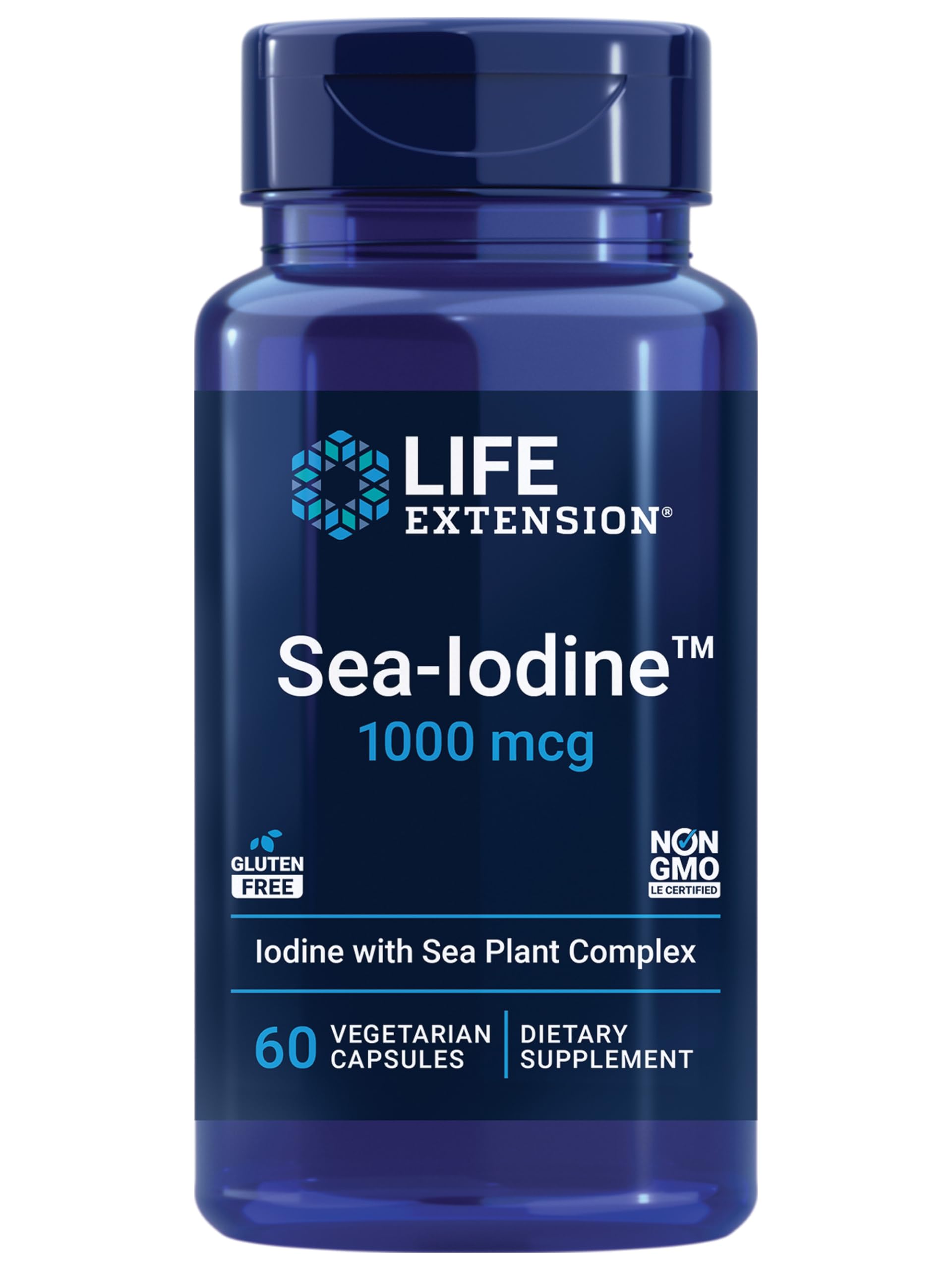 Life Extension 1000 MCG Sea-Iodine 60 Vegetarian Capsules