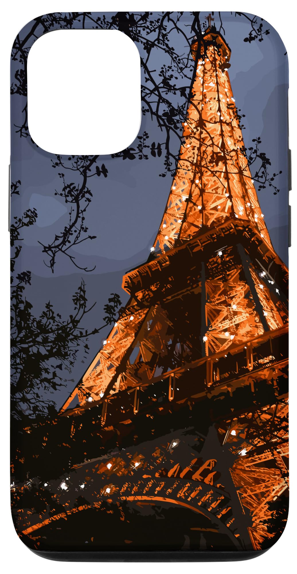 iPhone 15 Pro Scenic Eiffel Tower Paris France at Night Majestic Case