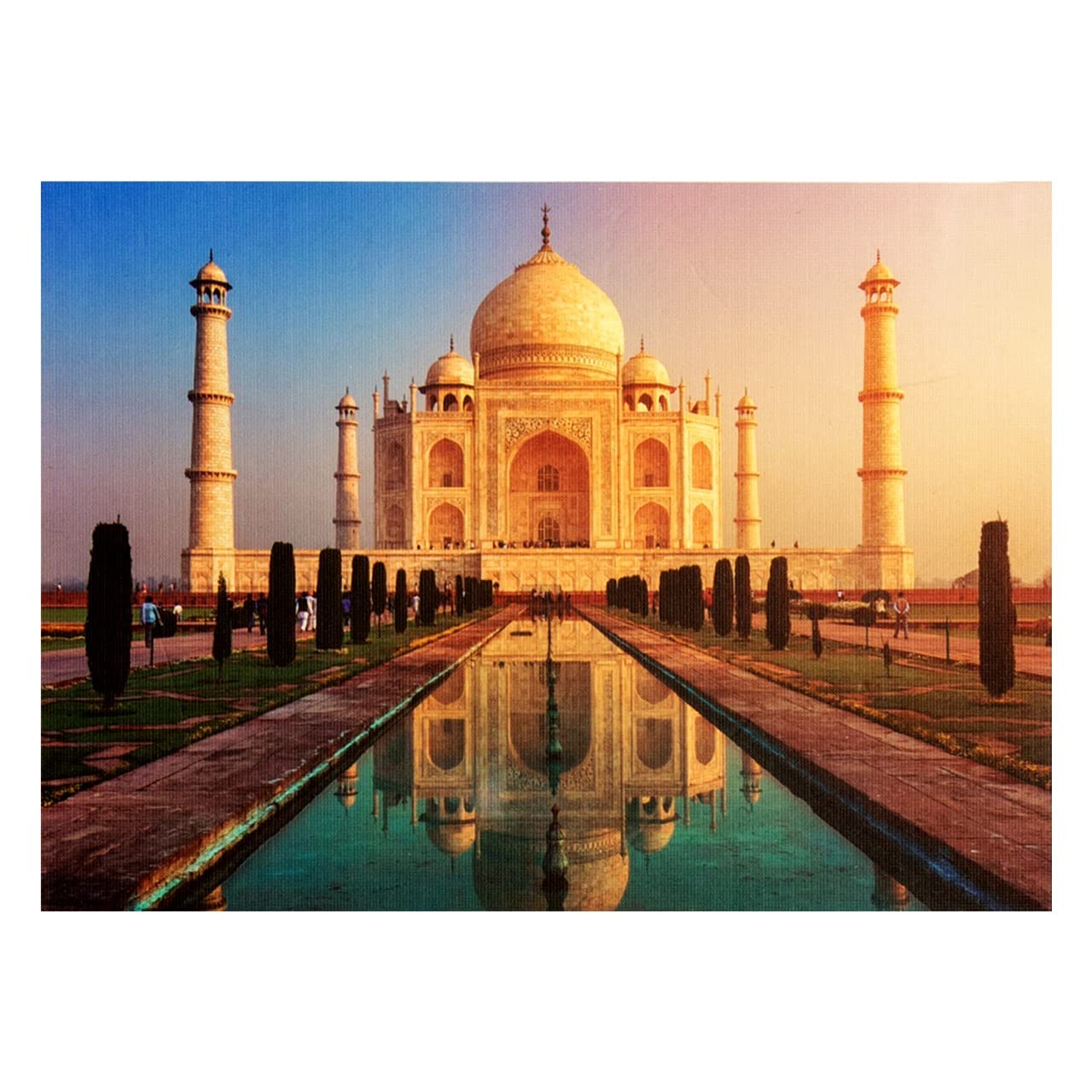 Arrow1851 The Taj Mahal 1000 Piece Puzzle for Adults & Kids | 27 x 20 Inch Jigsaw Puzzles Game with Extra Thick Pieces That Fit Together Easily | Made from Recycled Paper | Bonus Poster Included