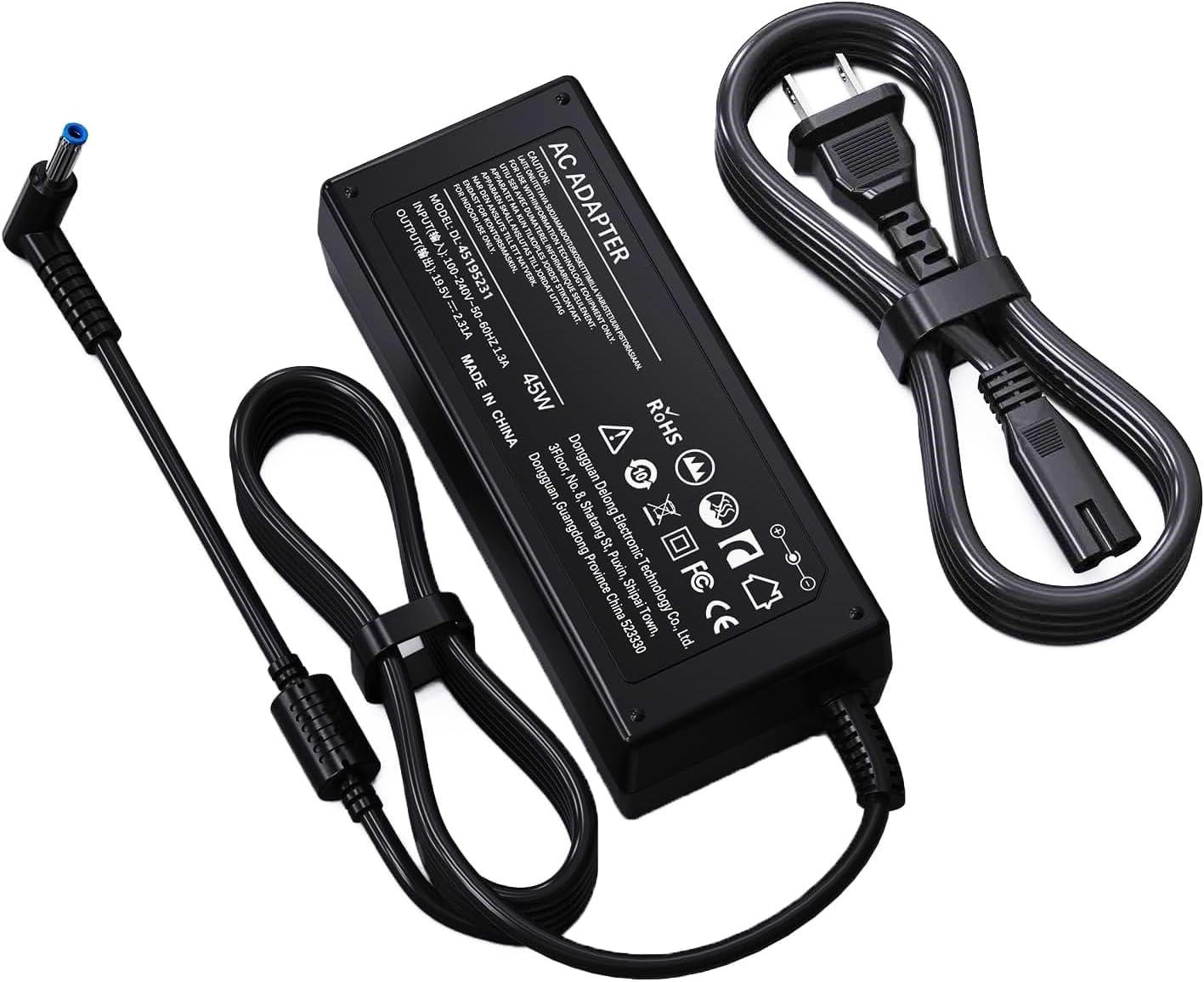 45 Watt Laptop Charger for HP Charging Power Cord 213349-109 R-41013323 HP is 13252 Model 15 15-ba009dx Spectre Pavilion Stream X360 Notebook 45W 19.5V 2.31A Computer Adapter Replacement with Blue Tip