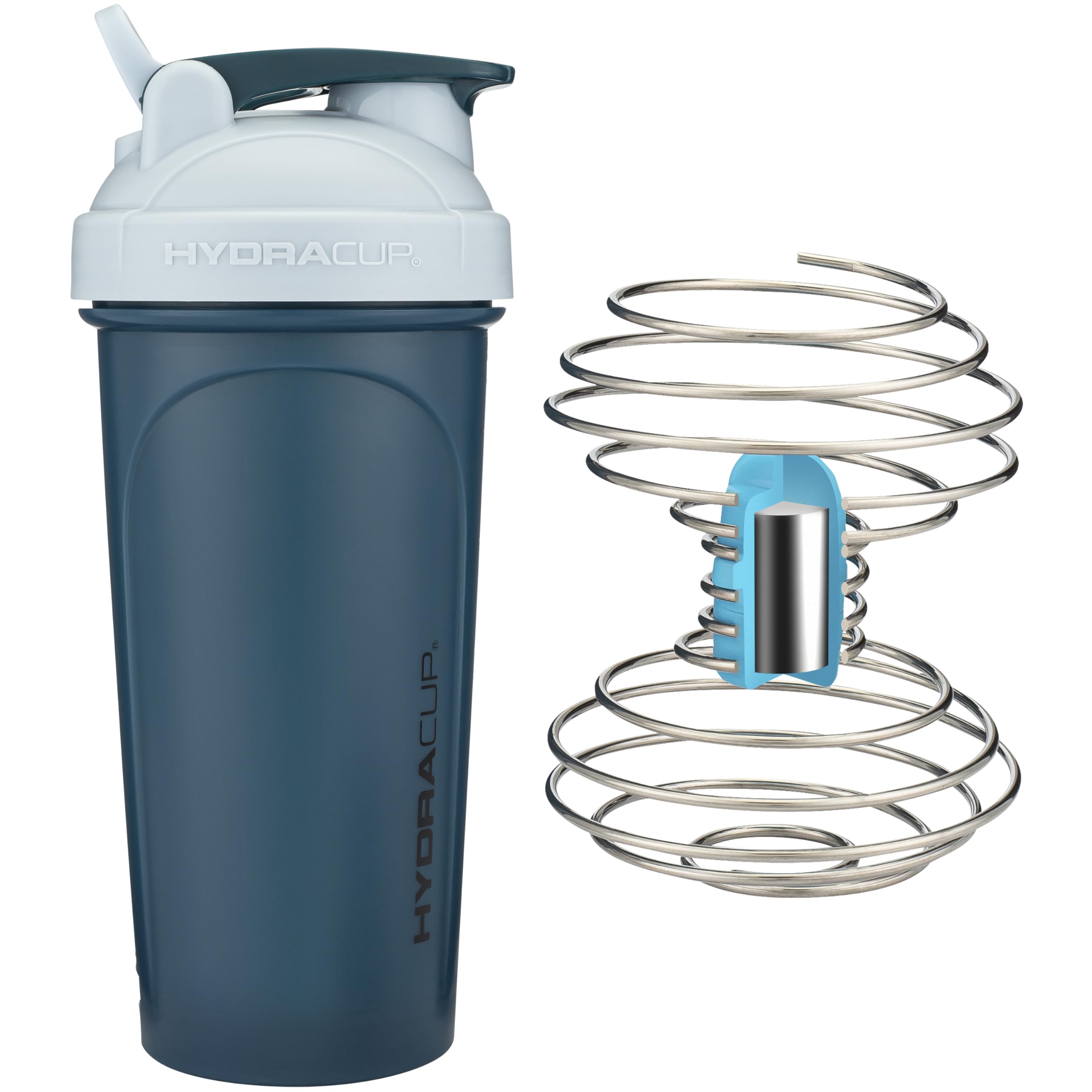 Hydra Cup Pro w/PowerWhisk - Blend Quicker & Easier, Zero Clumps, Patented Shaker Bottle for Protein Mixes, 3x the mixing weight of a Blender Ball.