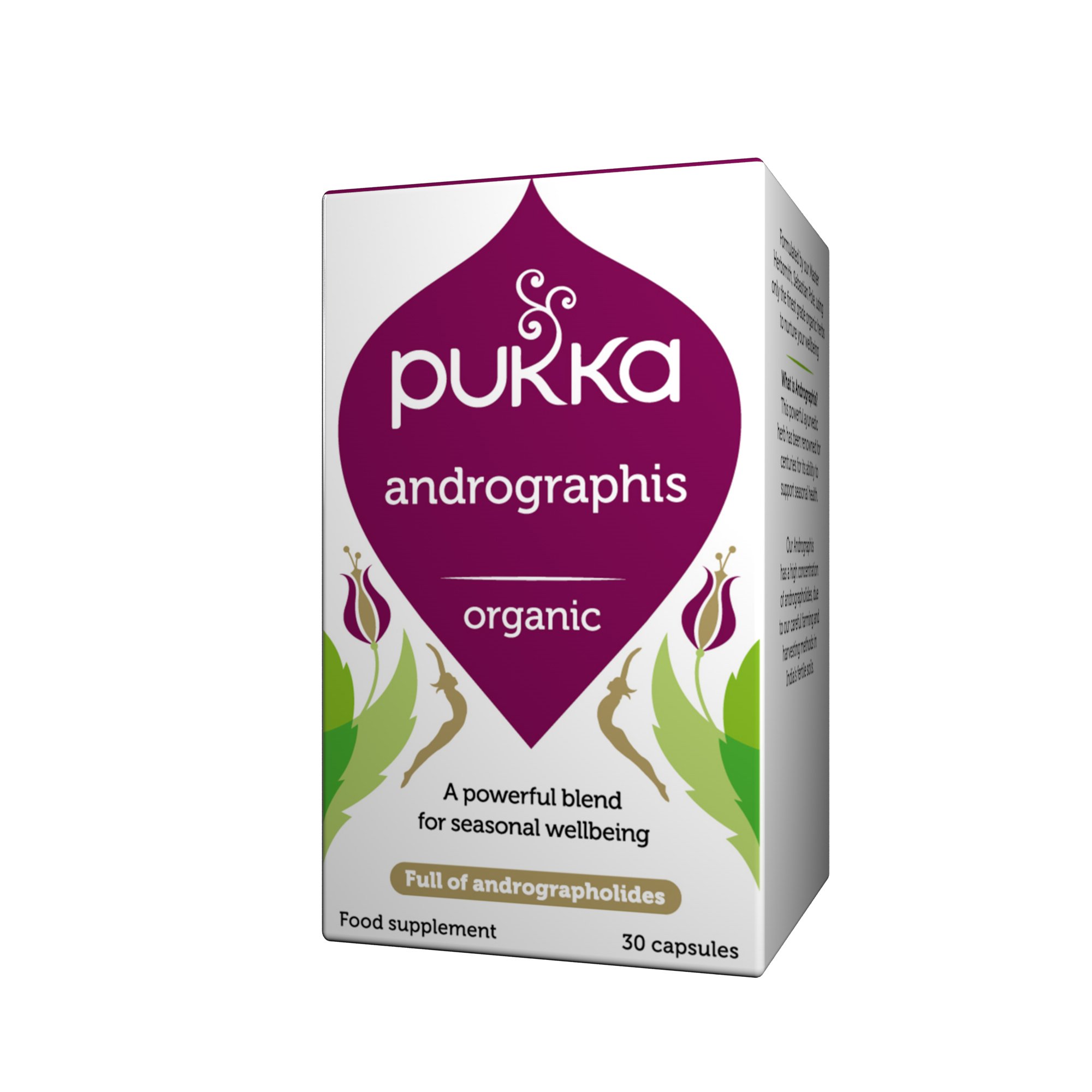 Pukka Andrographis, Organic Herbal Supplement, Supports Seasonal Wellbeing, Non-GM, Vegan, Sustainably Sourced), 30 capsules