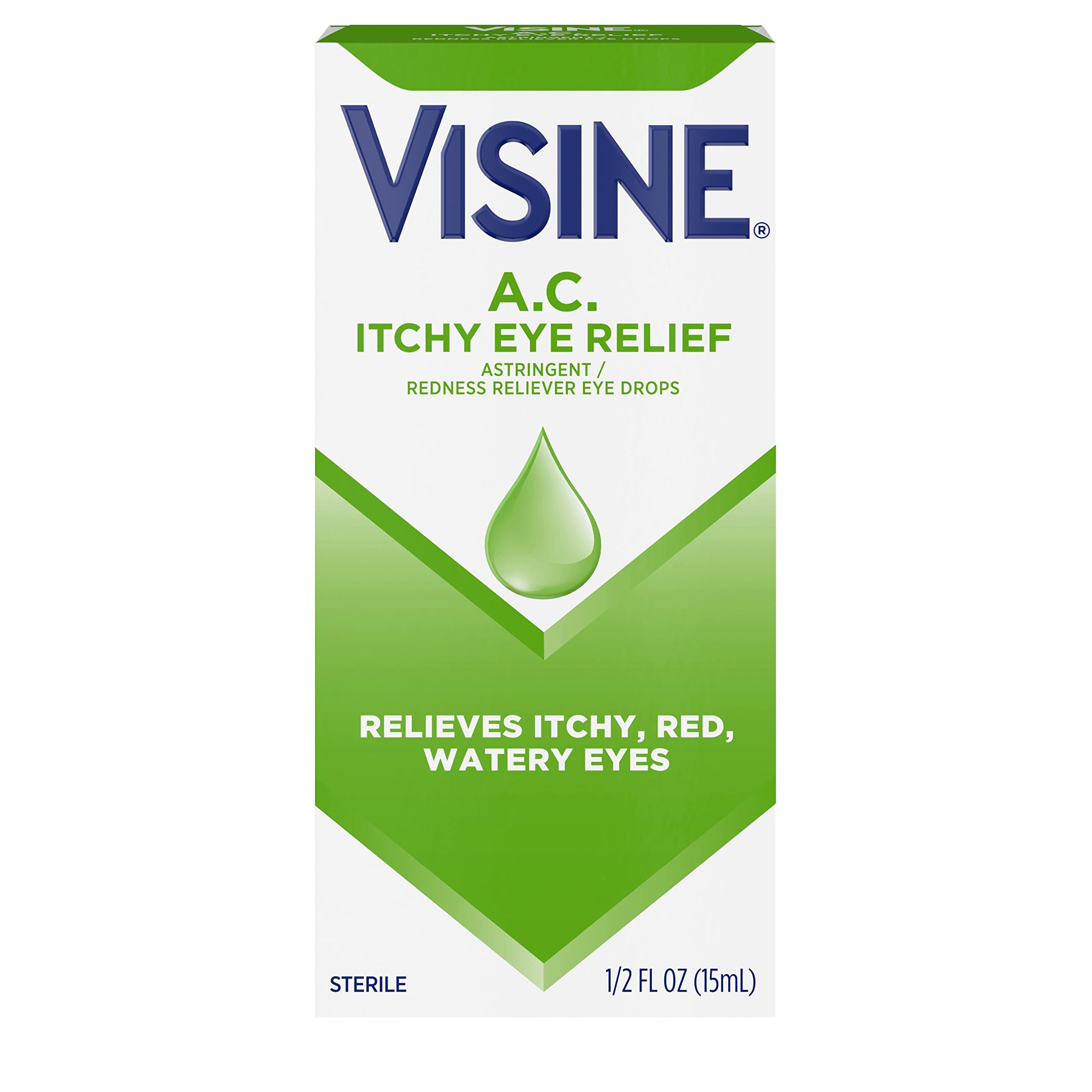 Visine A.C Astringent Redness Reliever Eye Drops, 0.5 Fluid Ounce