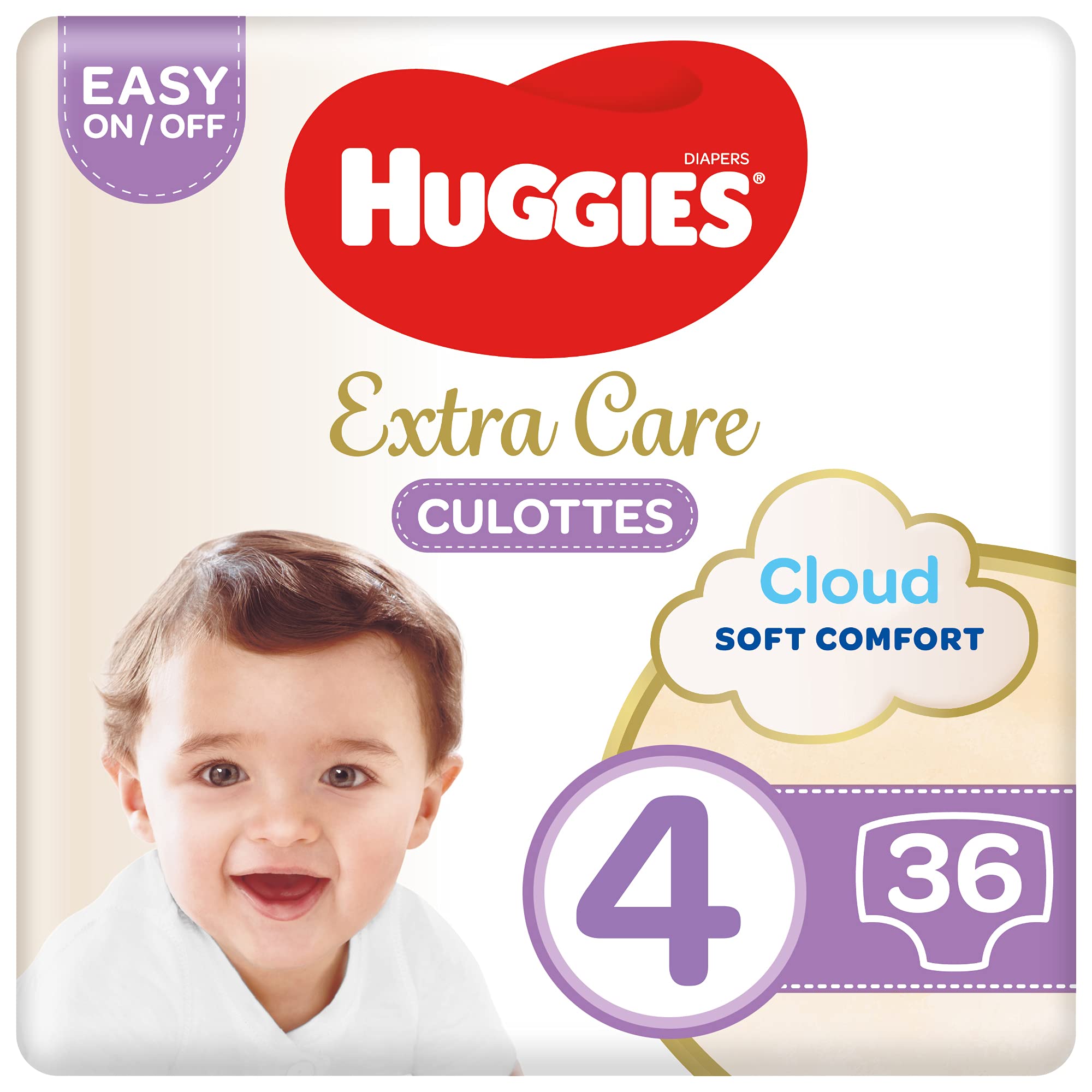 Huggies, Extra Care Culottes, Size 4, 9-14 kg, 36 Diaper Pants