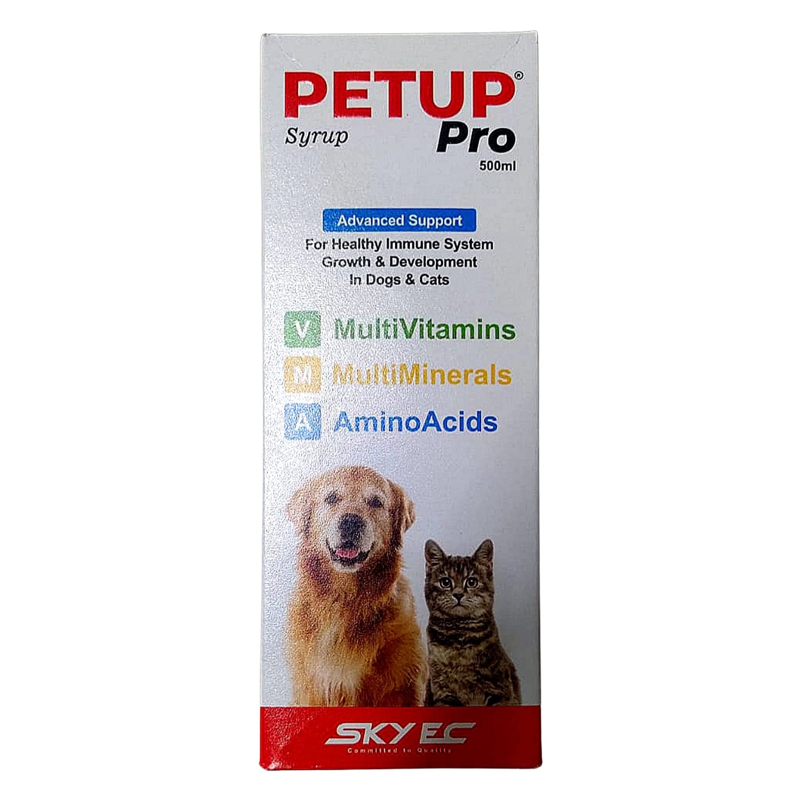 SKYEC Petup Pro Syrup MultiMinerals MultiOxidant Amino Acids Supplement for Dogs and Cats 500ML by Fifozone