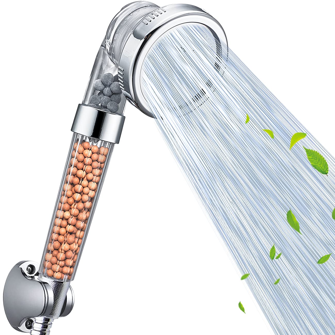 Nosame® Shower Head, Ionic Filter Filtration High Pressure Water Saving 3 Mode Function Spray Handheld Showerheads for Dry Skin & Hair