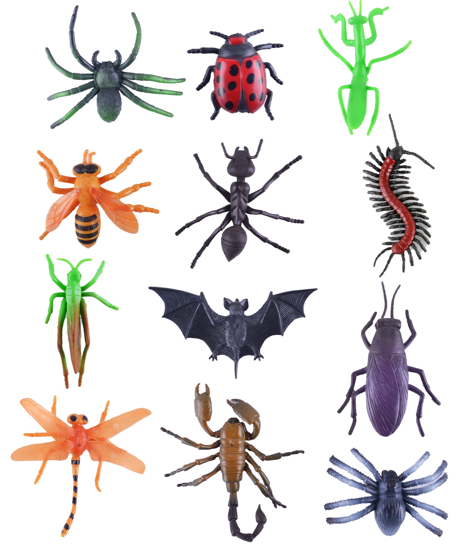 Power Joy Animal Worldz Insects 4-Inch 6Pieces