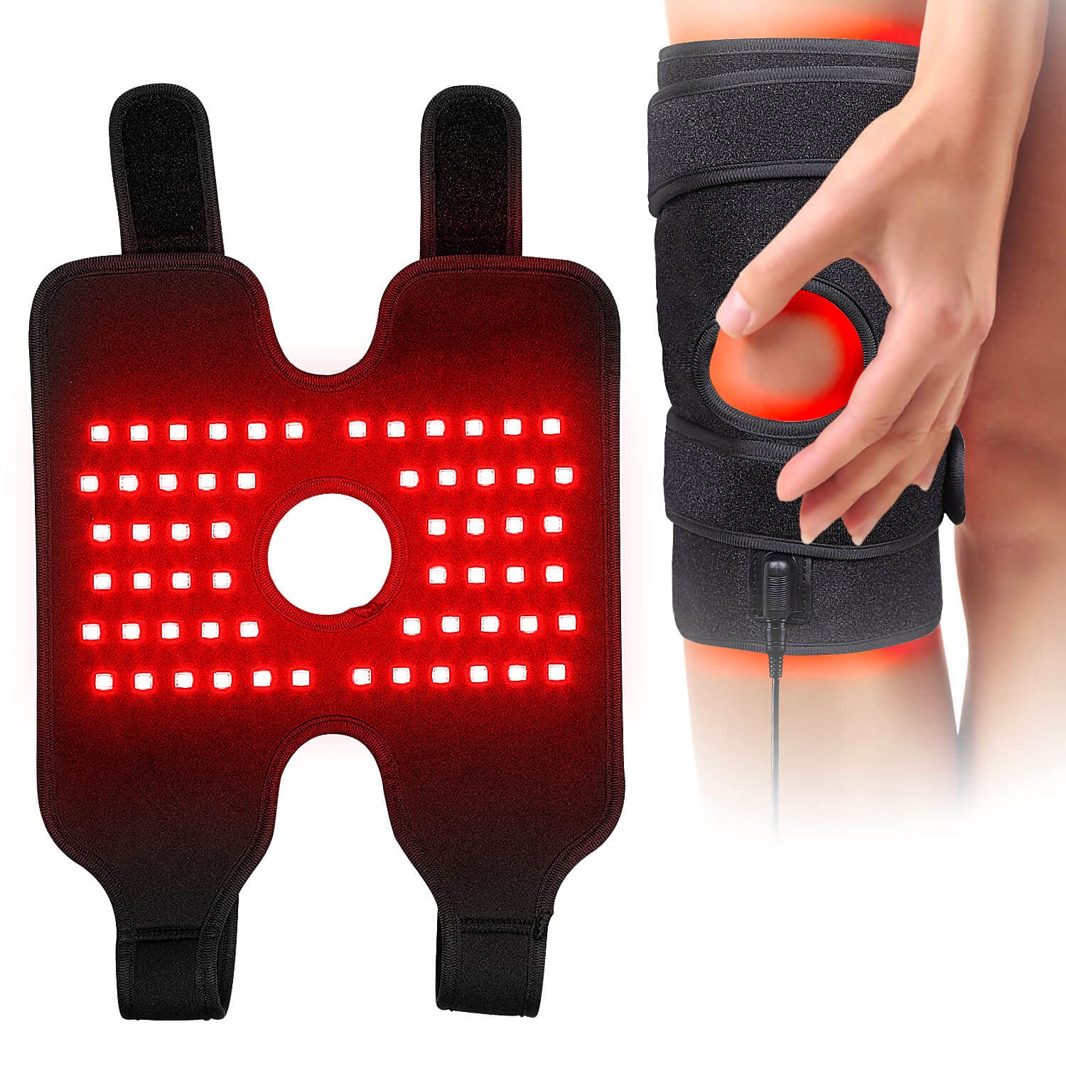 DGYAO Red Light & Infrared Light Therapy Belt for Knee Elbow Joint Pain Relief Flexible Wearable Wrap Deep Therapy Pad with Auto Off Timer