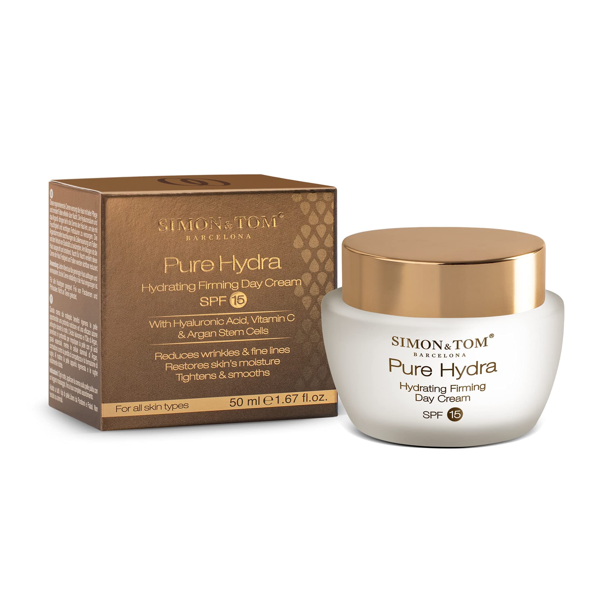 Pure Hydra Hydrating Firming Day Cream SPF15 24h Hydration. Tightens & Smoothens Reduces Wrinkles & Fine Lines 50ml