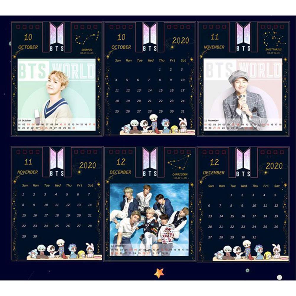 Skisneostype BTS Bangtan Boys Love Yourself 2020 Official Photo Desktop Calendar for A.R.M.Y Fans