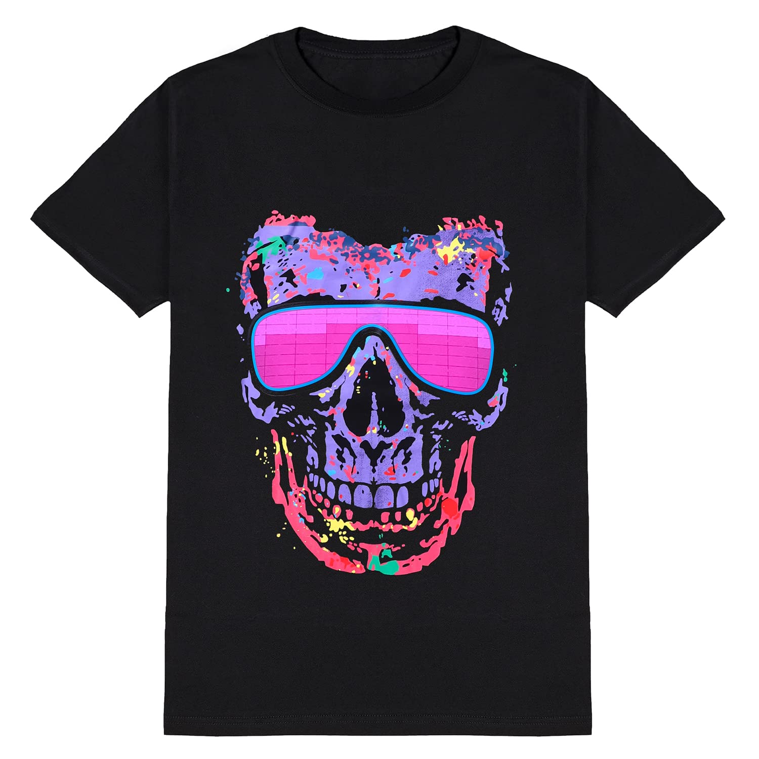 LED T Shirt Sound Activated Glow Shirts Light up Equalizer Clothes for Party