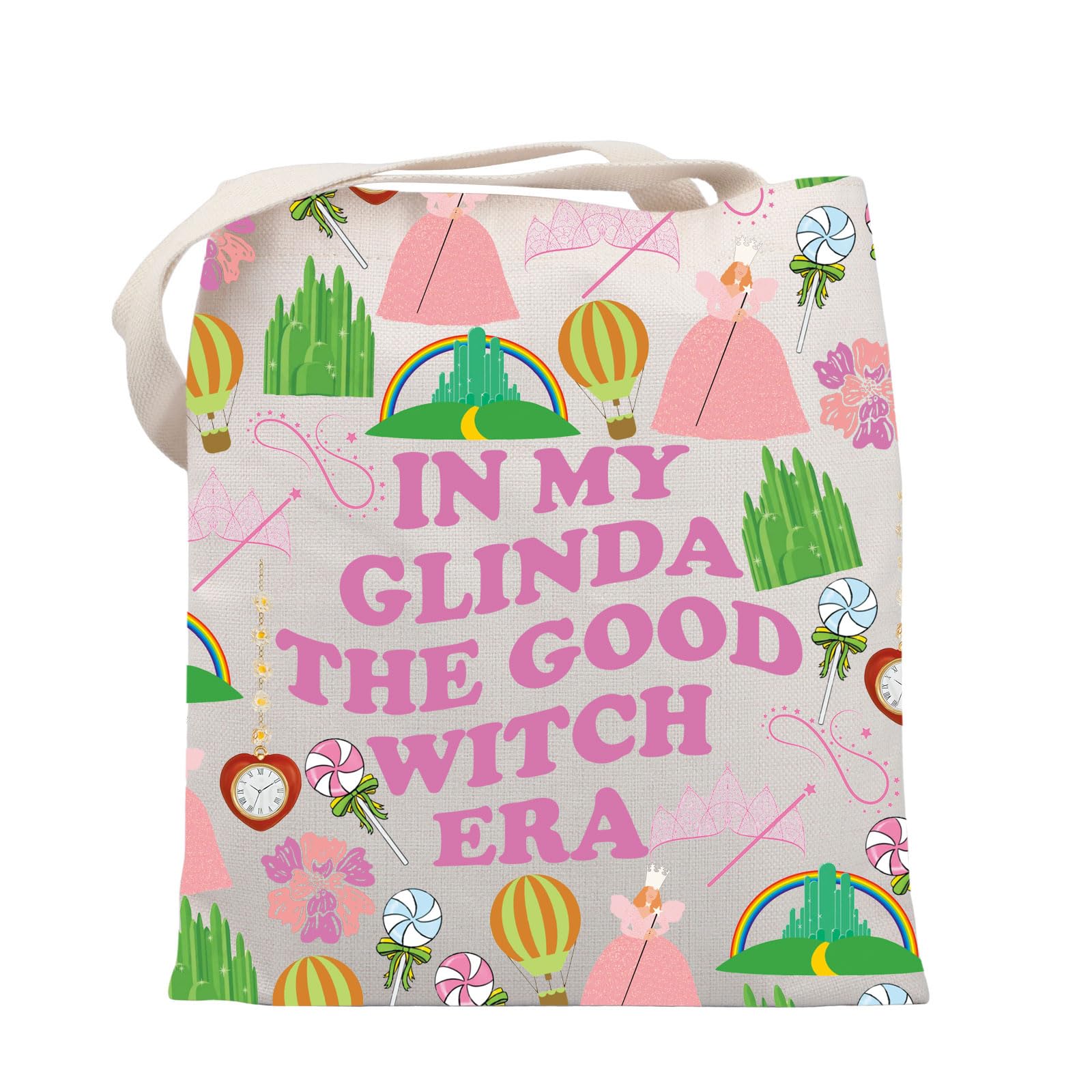 UJIMSWizard of Dorothy Movie Inspired Gift Glinda Good Witch Tote Bag Wizard Movie Fans Gift Magic Wand Gift