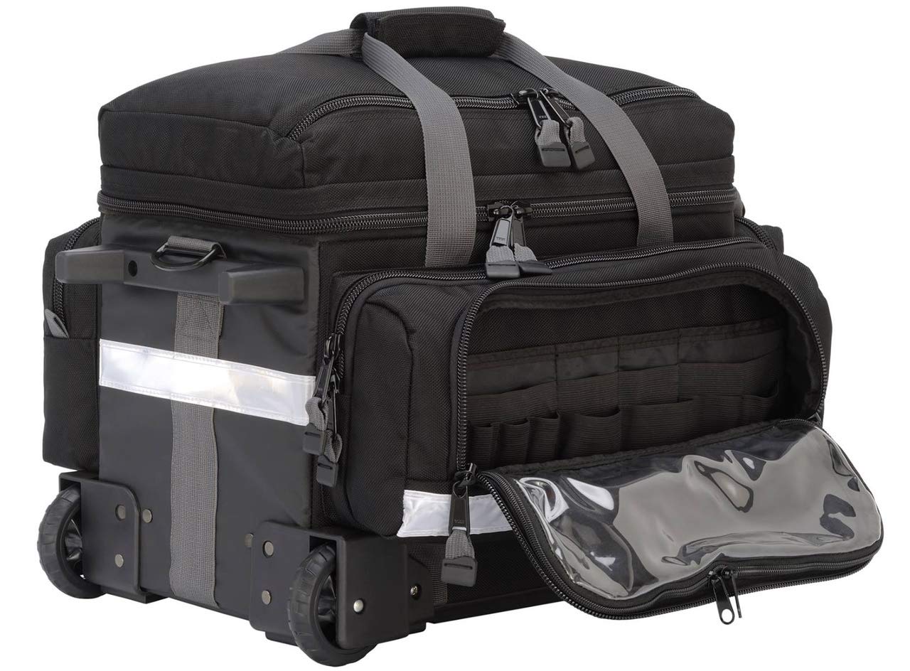 MedPac3500, Black Storage Bag with a Shoulder Strap and Wheels