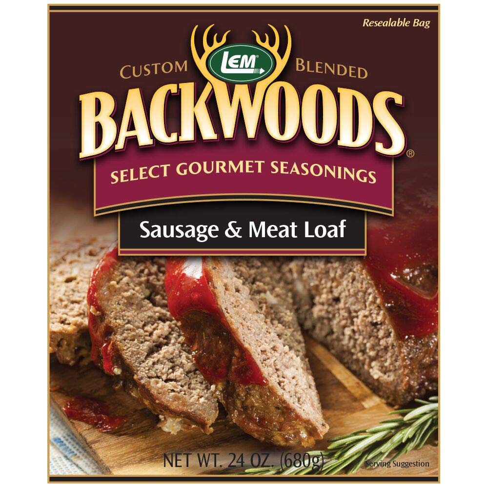 LEM Products Backwoods Sausage and Meatloaf Seasoning, Ideal for Wild Game and Domestic Meat, Seasons Up to 96 Pounds of Meat, 24 Ounce Packet