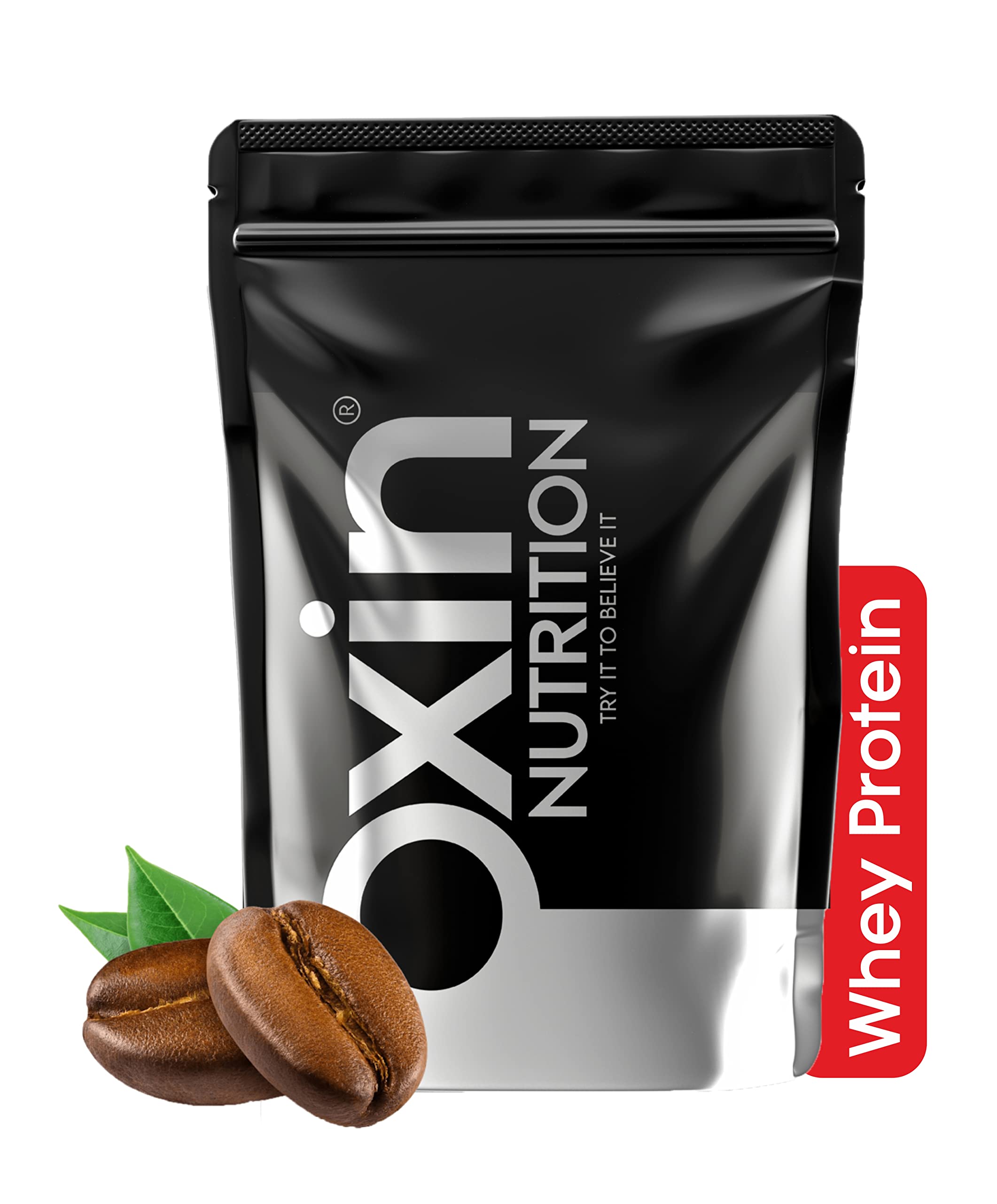 Oxin Nutrition Whey Protein Concentrate Powder | 24.56gm Protein, 5.2gm BCAAs & 4.3gm Glutamine | Whey from USA (Cold Coffee 2 lbs)